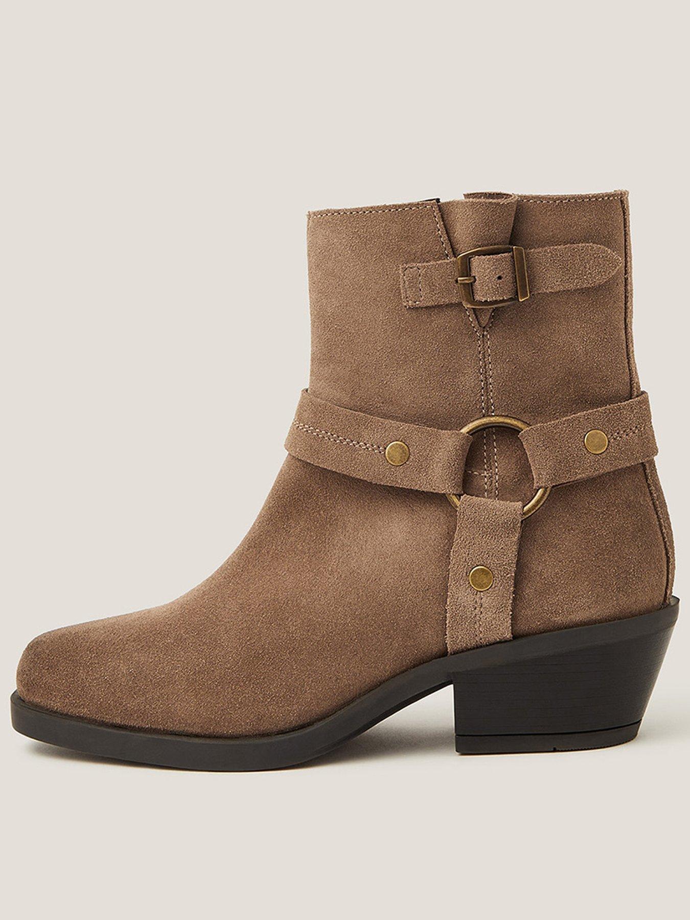 undefined Eden Suede Cowboy Boot - Taupe