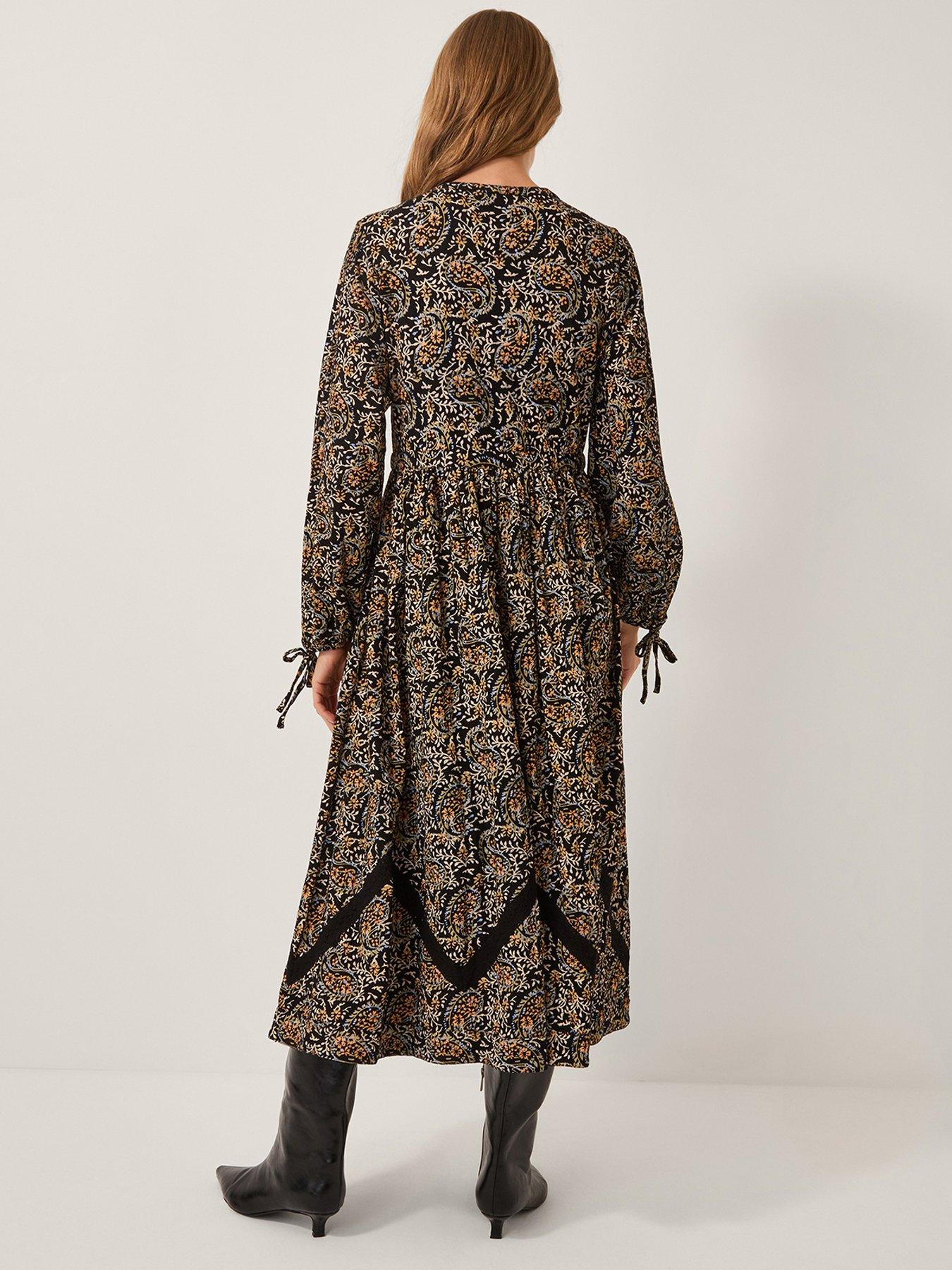 Monsoon Mabel Print Jersey Dress - Navy | Very