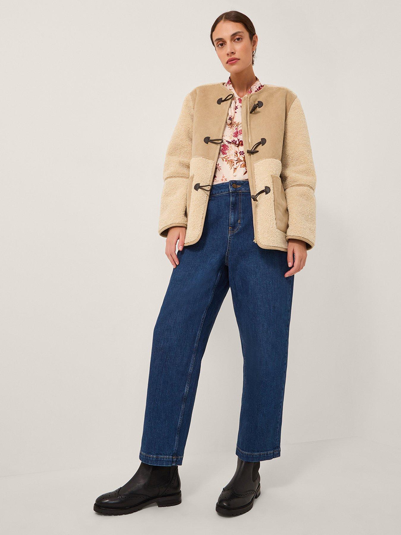 Monsoon Teri Borg Mix Jacket - Beige