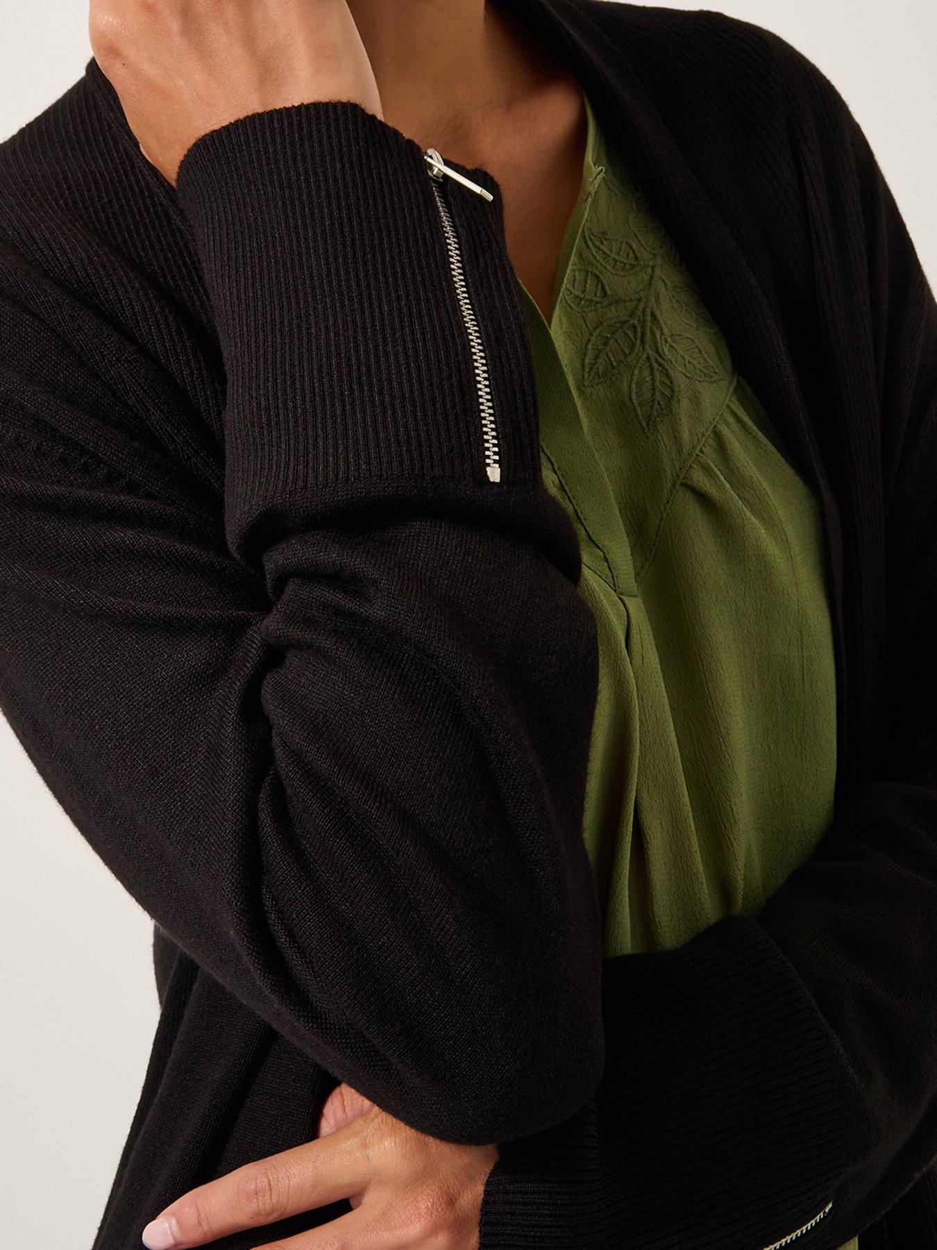 Image 5 of 5 of Monsoon Sade Shawl Coatigan - Black