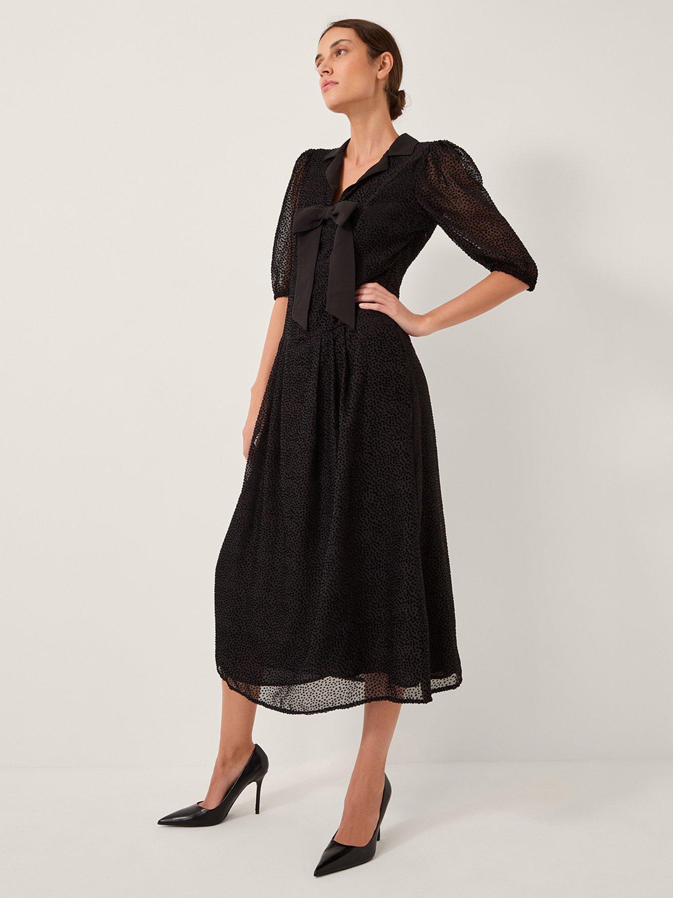 Monsoon Mae Devoree Dress - Black