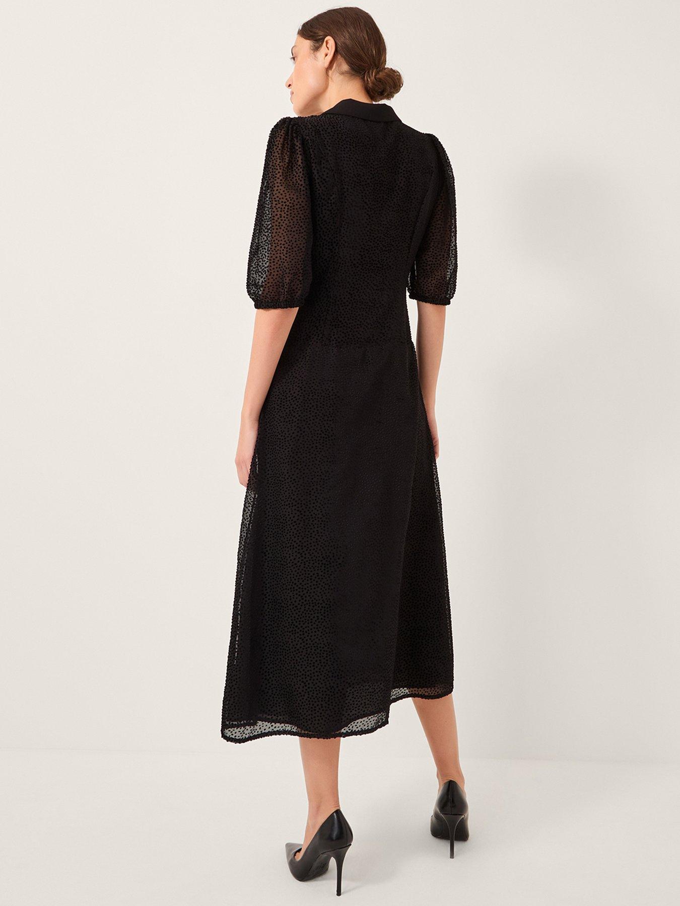 Image 2 of 5 of Monsoon Mae Devoree Dress - Black