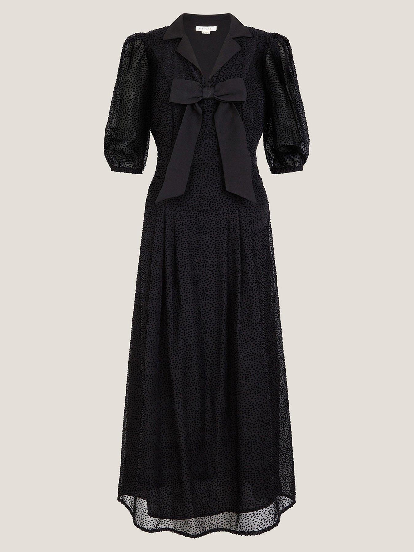 Image 3 of 5 of Monsoon Mae Devoree Dress - Black