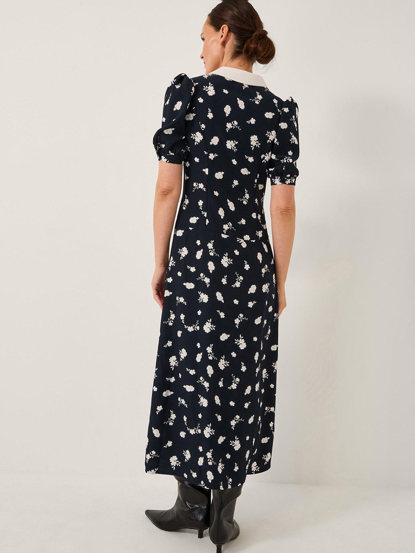 Monsoon Mabli Tea Dress Black Very