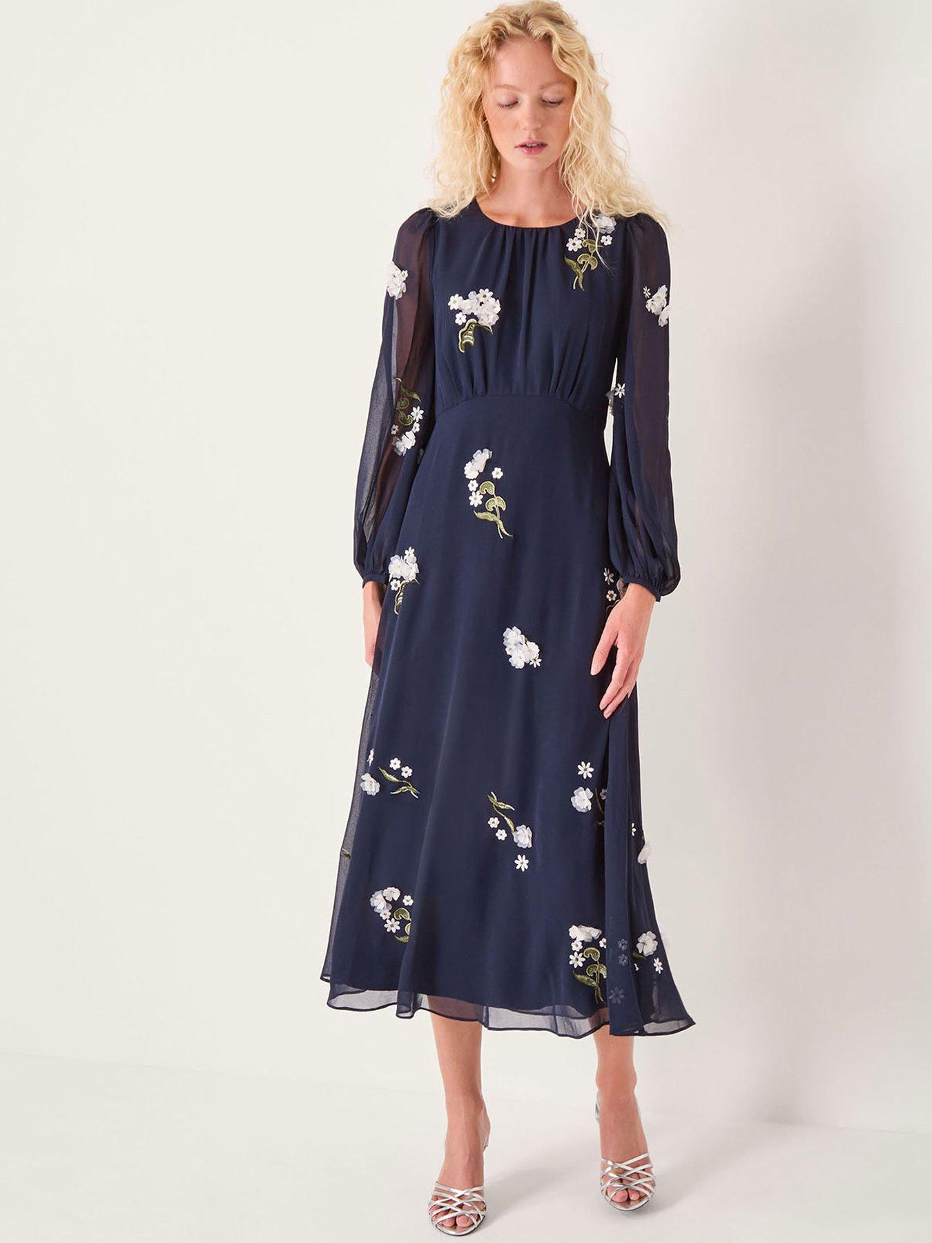 Monsoon Delilah Dress - Navy