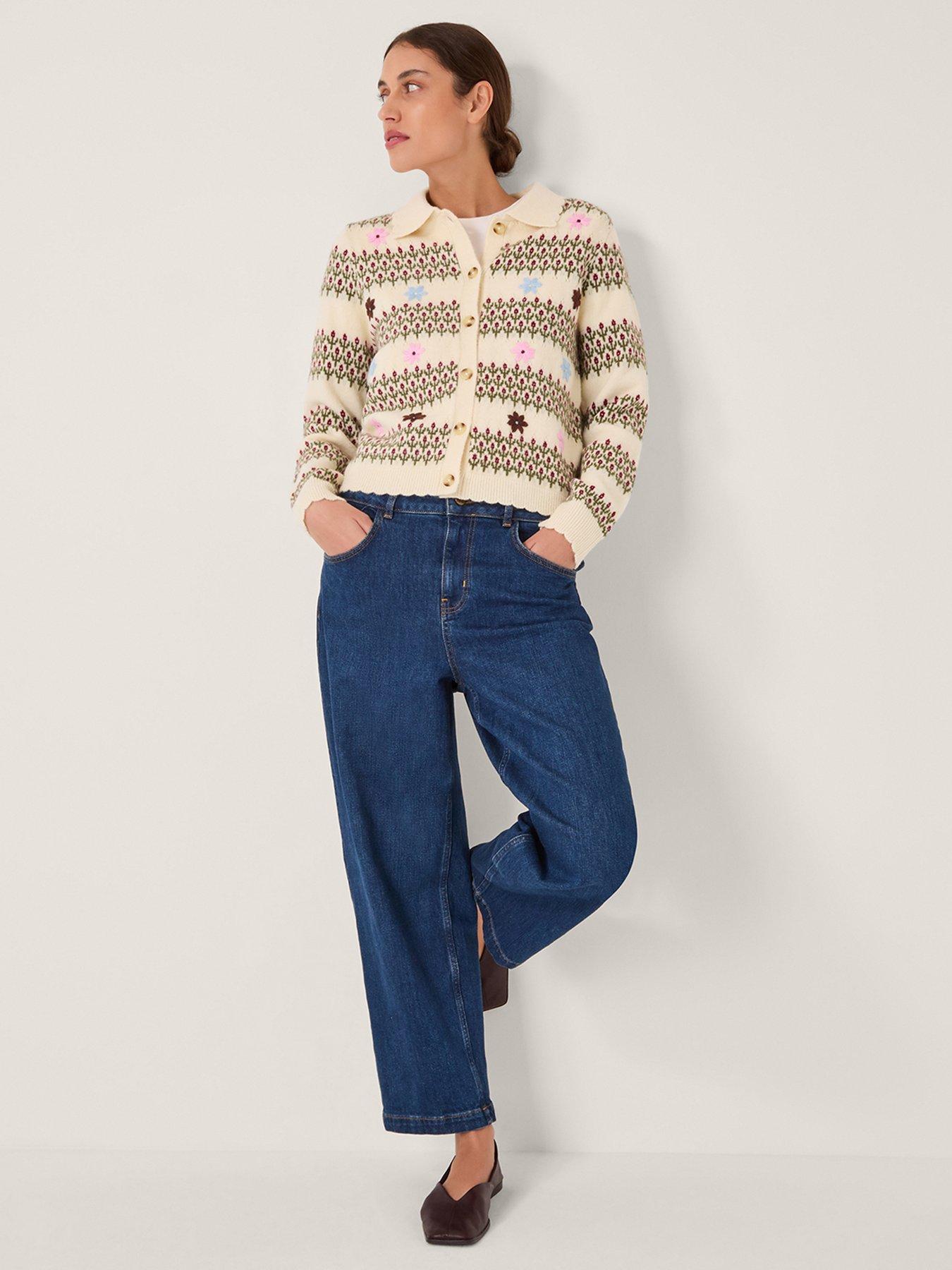 undefined Ella Emb Cardigan - Ivory