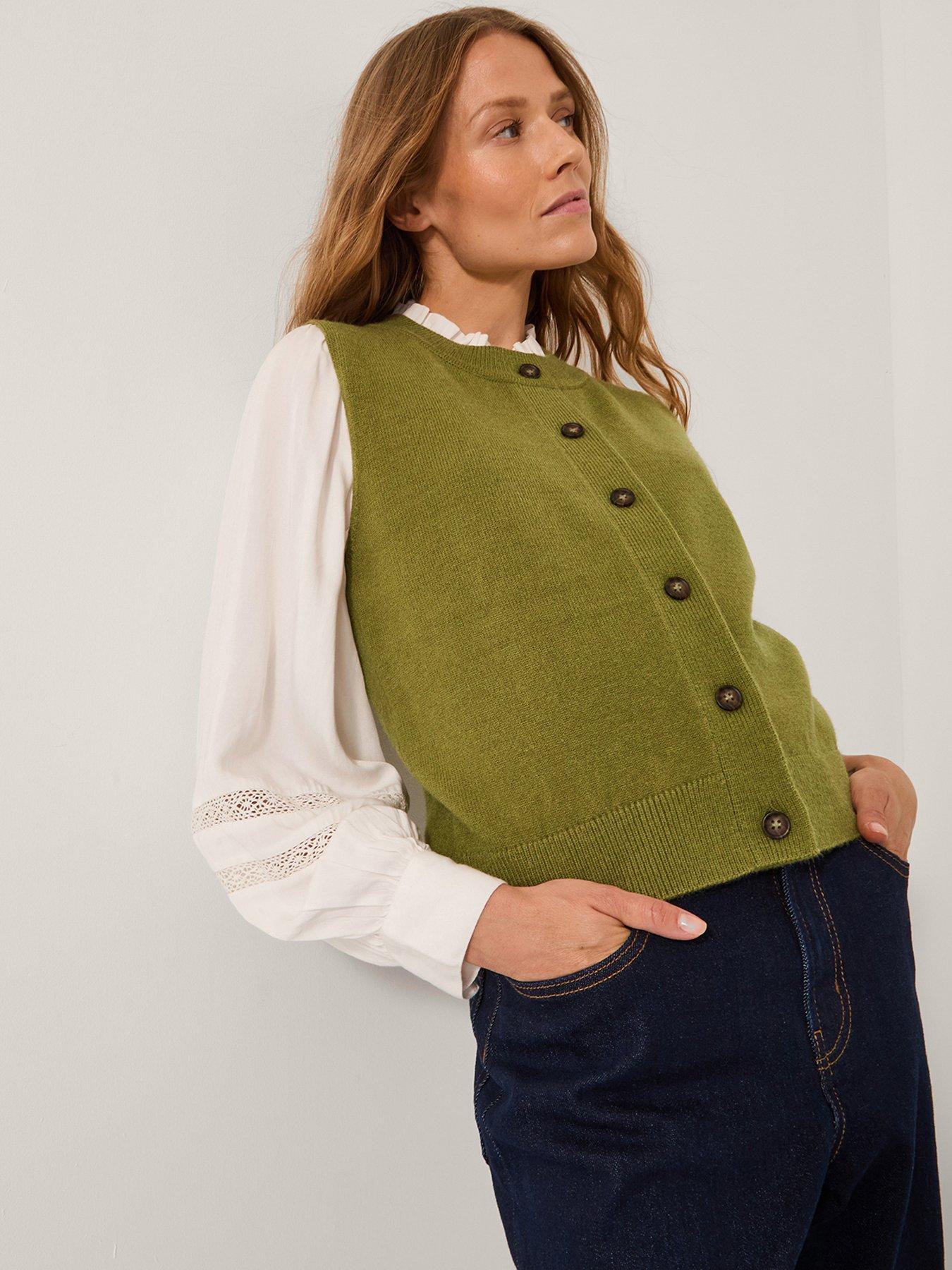 undefined Brooke Button Tank - Green