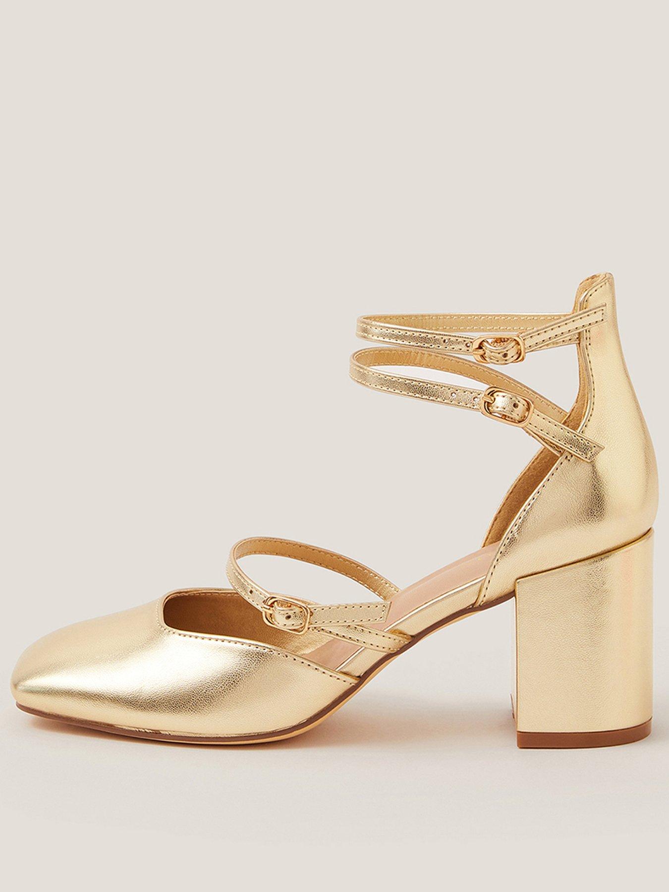 Monsoon Edie Buckle Maryjanes - Gold
