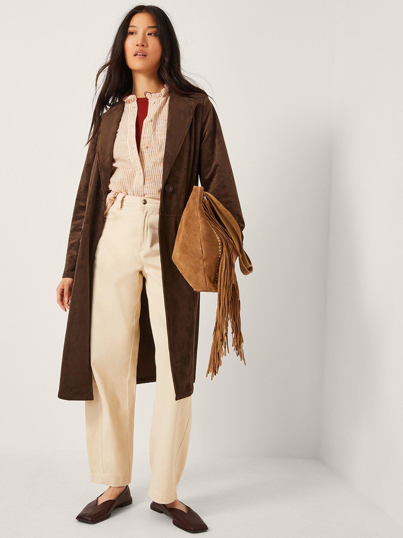 undefined Tove Suedette Trench - Chocolate