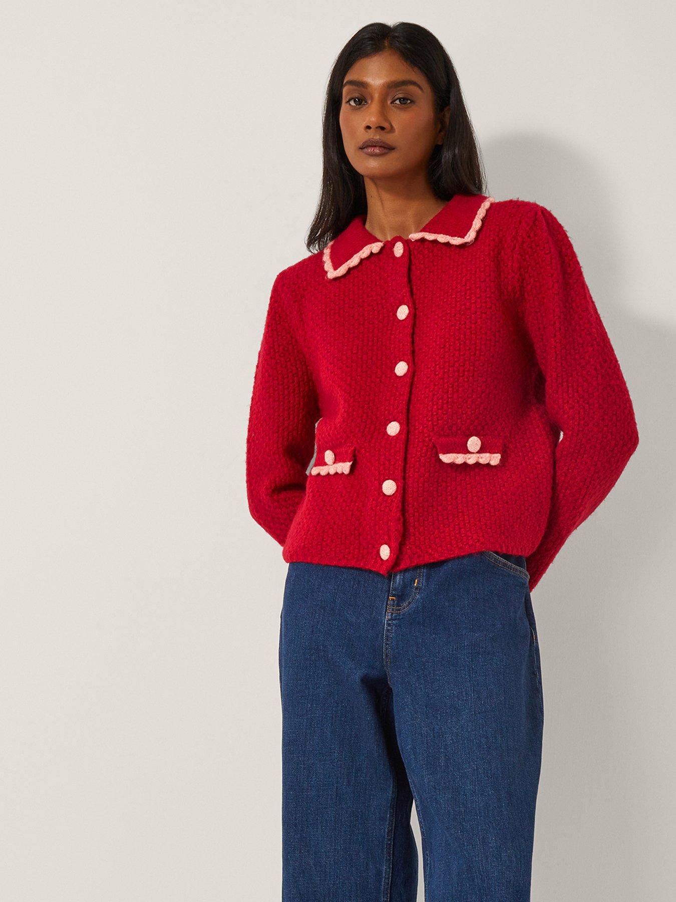 undefined Nina Knit Jacket - Red