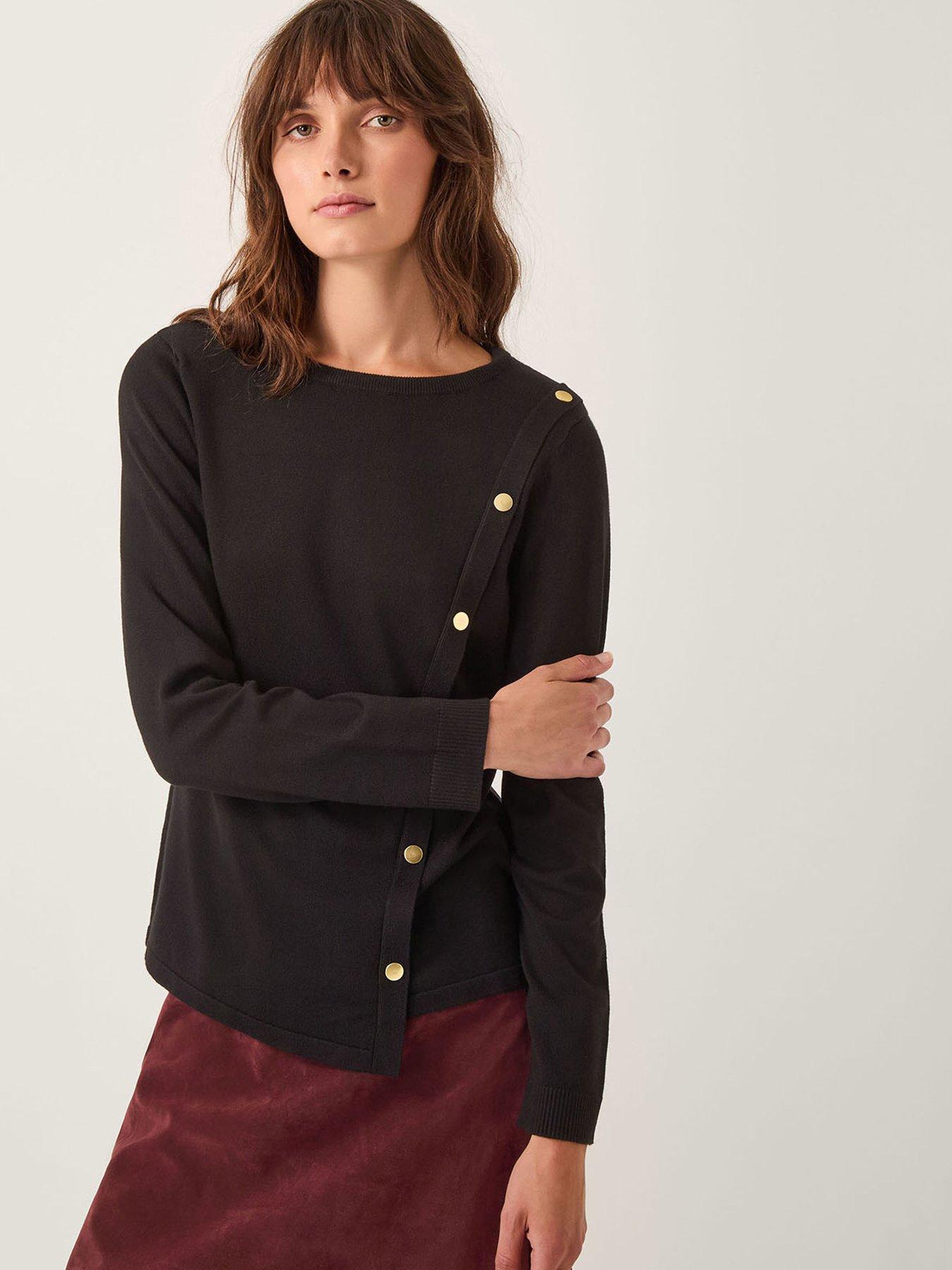 Monsoon Bonnie Button Jumper - Black