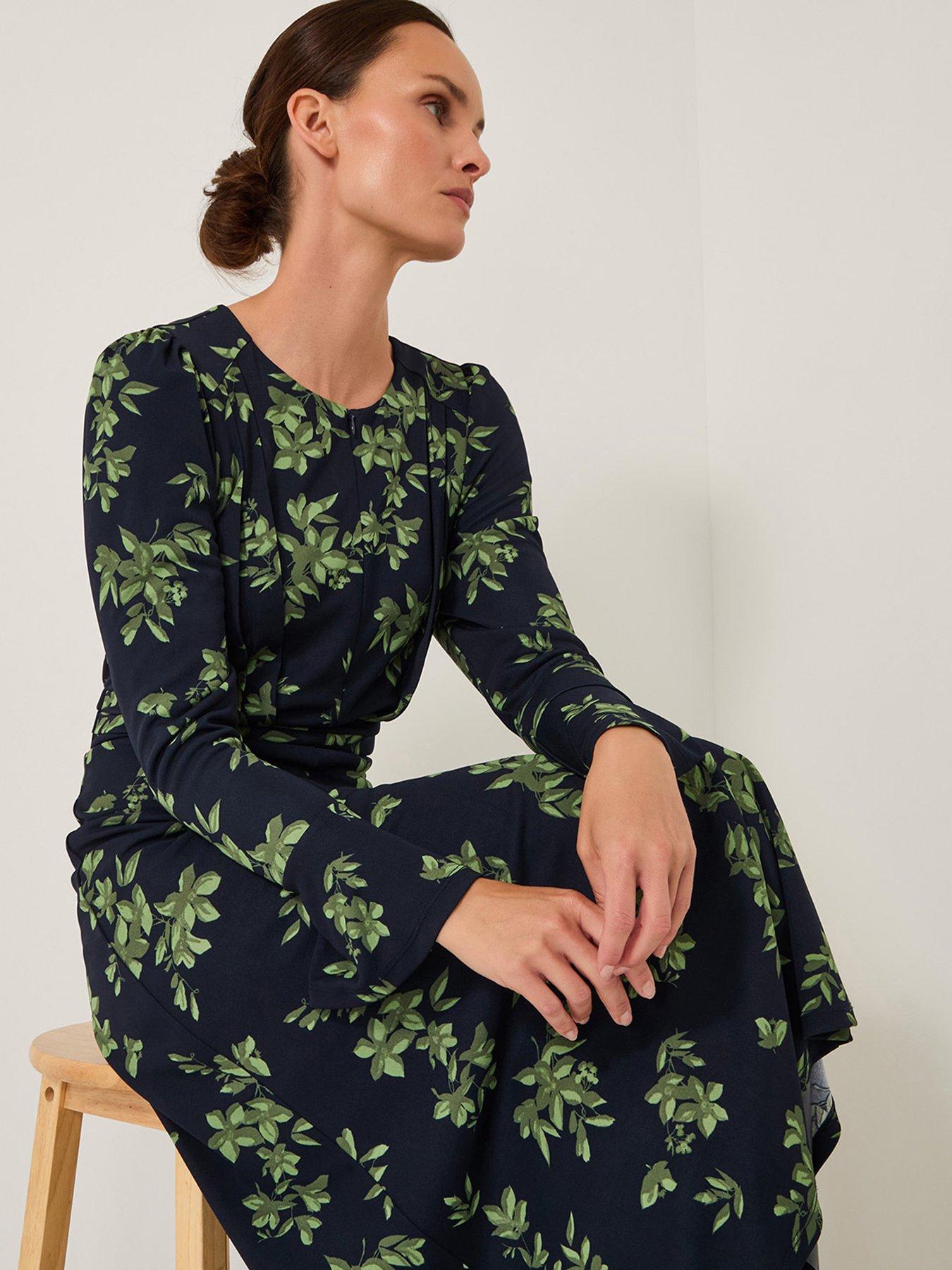 joules jersey dress Pia Navy Blue Button Down Ponte Jersey Dress
