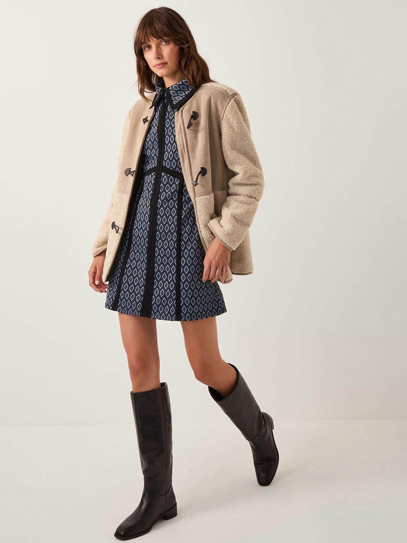 Image 3 of 4 of Monsoon Jen Jacquard Dress - Grey