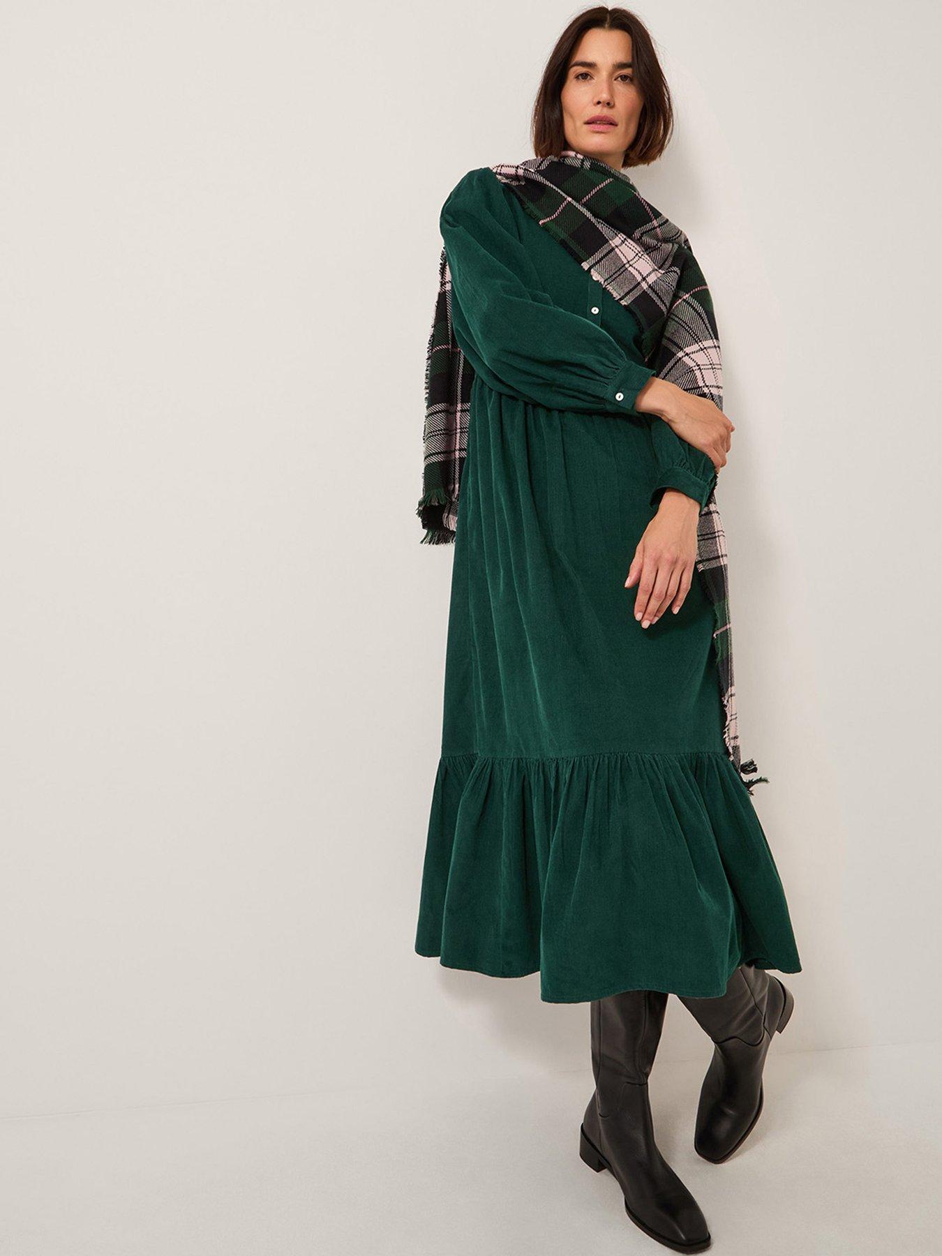 undefined Adriana Shirt Dress - Green