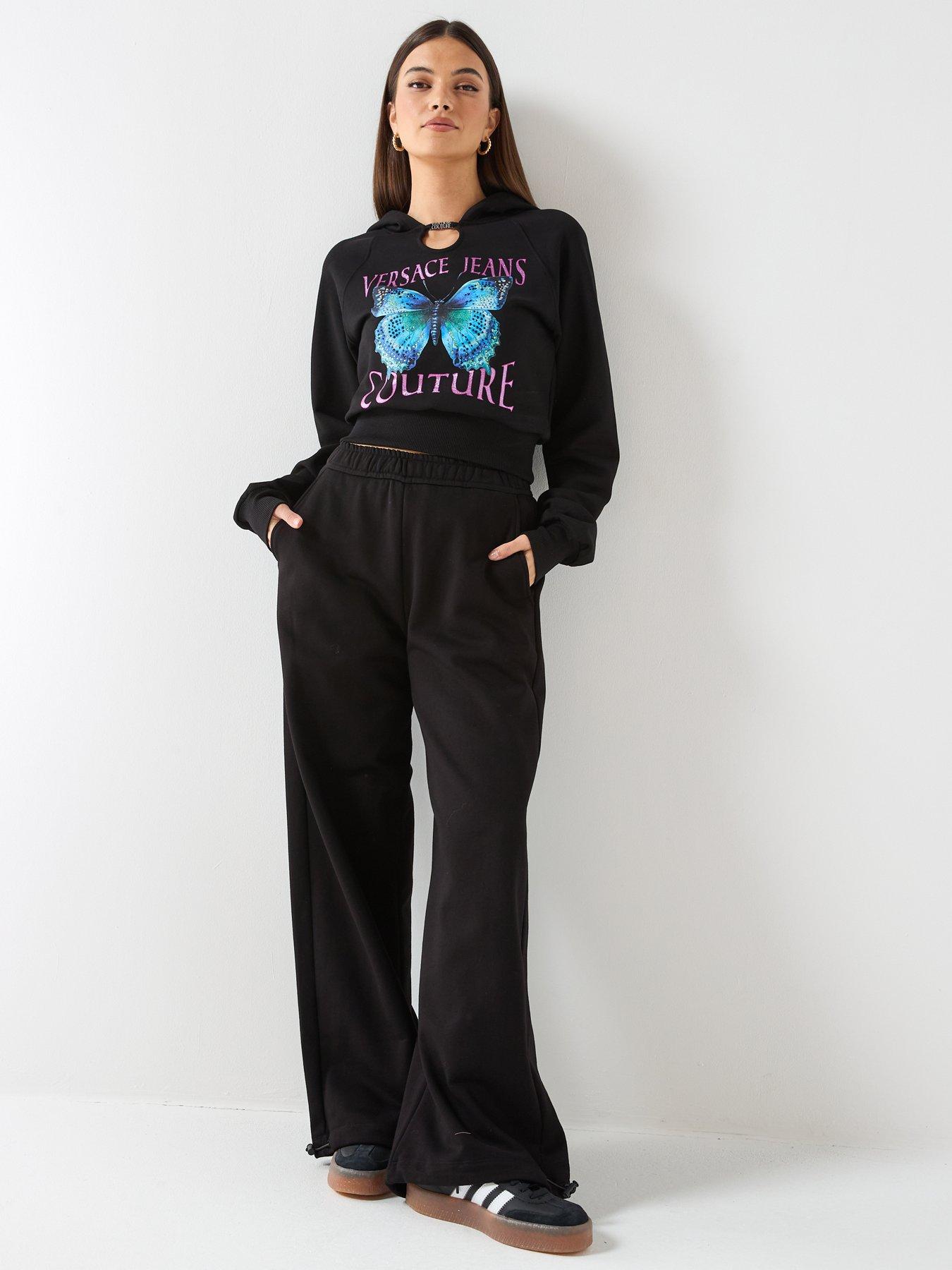 Image 3 of 5 of Versace Jeans Couture Butterfly Logo Hoodie - Black