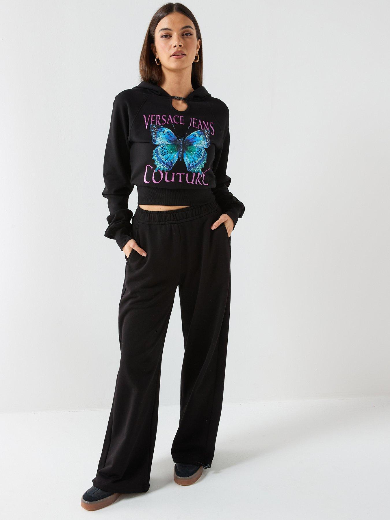 Image 5 of 5 of Versace Jeans Couture Butterfly Logo Hoodie - Black