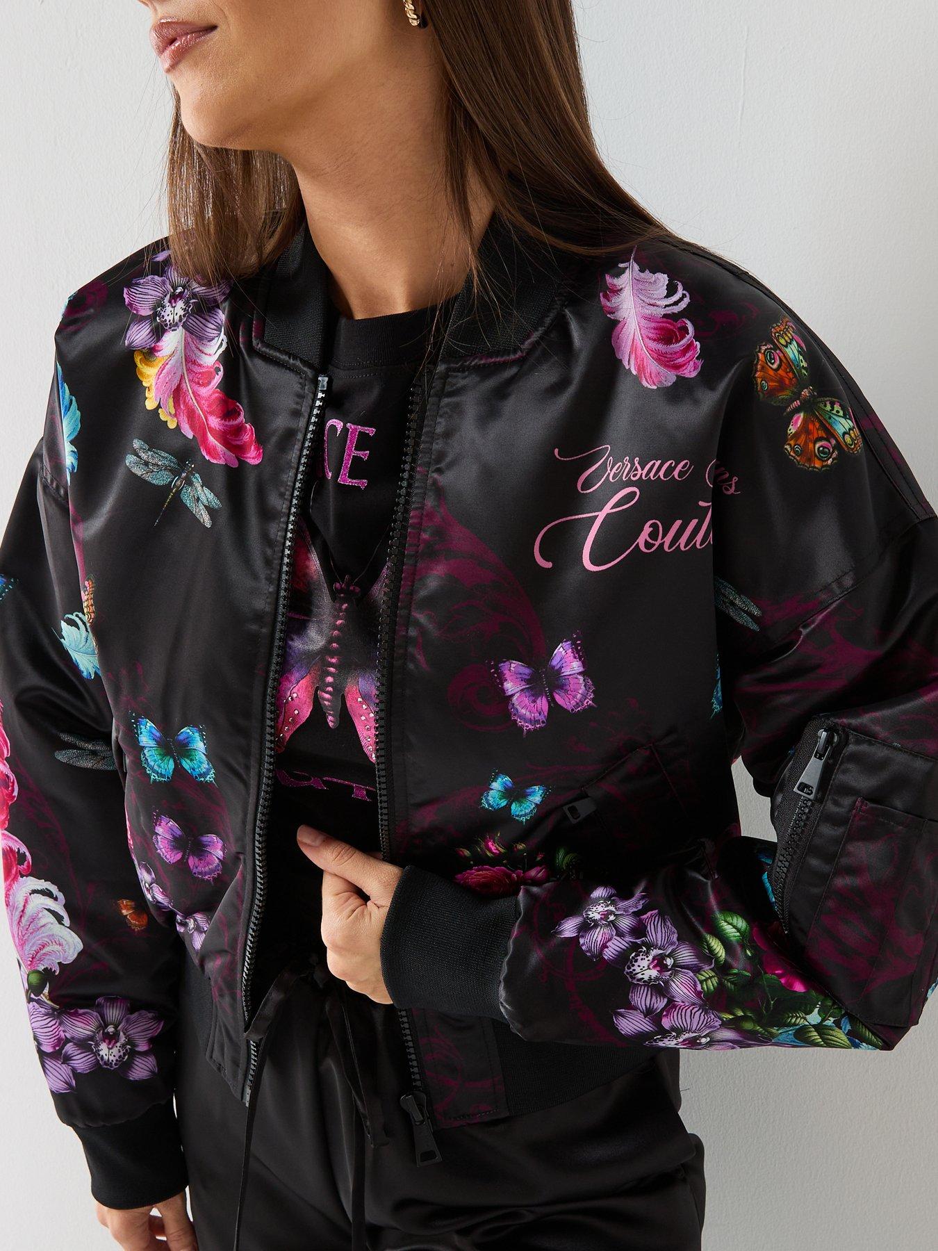 Image 4 of 6 of Versace Jeans Couture Printed Butterfly Bomber Jacket - Multi