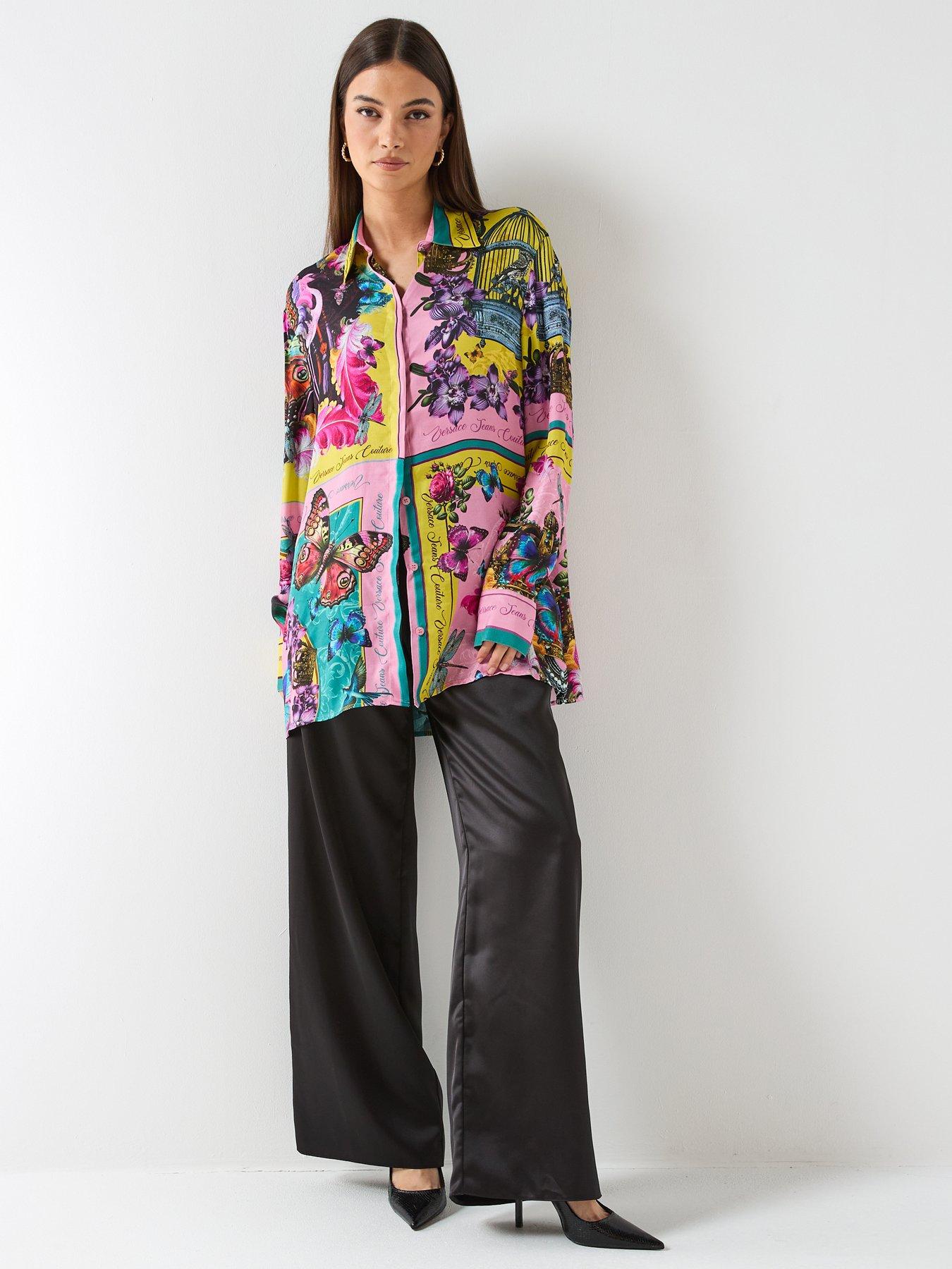 Image 5 of 5 of Versace Jeans Couture Printed Placed Long Sleeve Shirt - Pink
