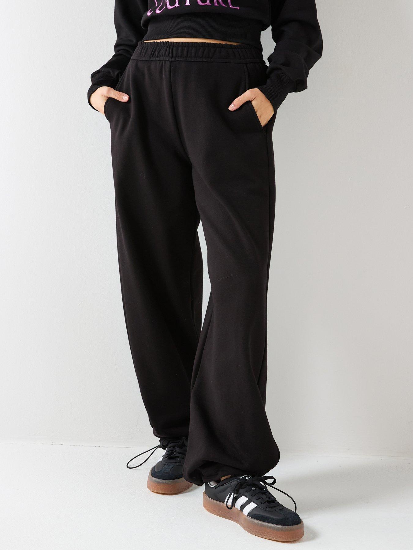 Versace Jeans Couture Italics Logo Toggle Trousers - Black