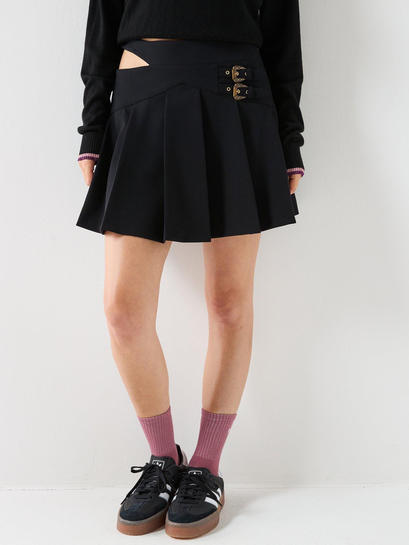 Versace Jeans Couture Buckle Basque Mini Skirt - Black