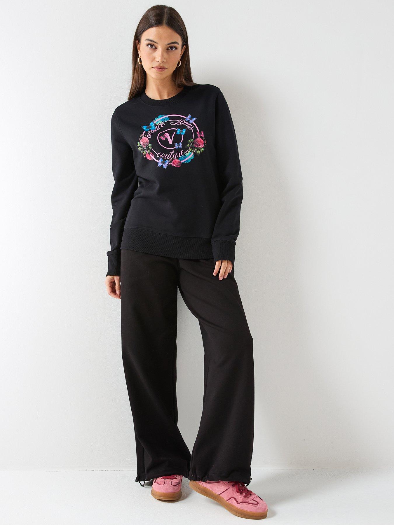 Image 5 of 5 of Versace Jeans Couture Logo Butterfly Sweatshirt - Black