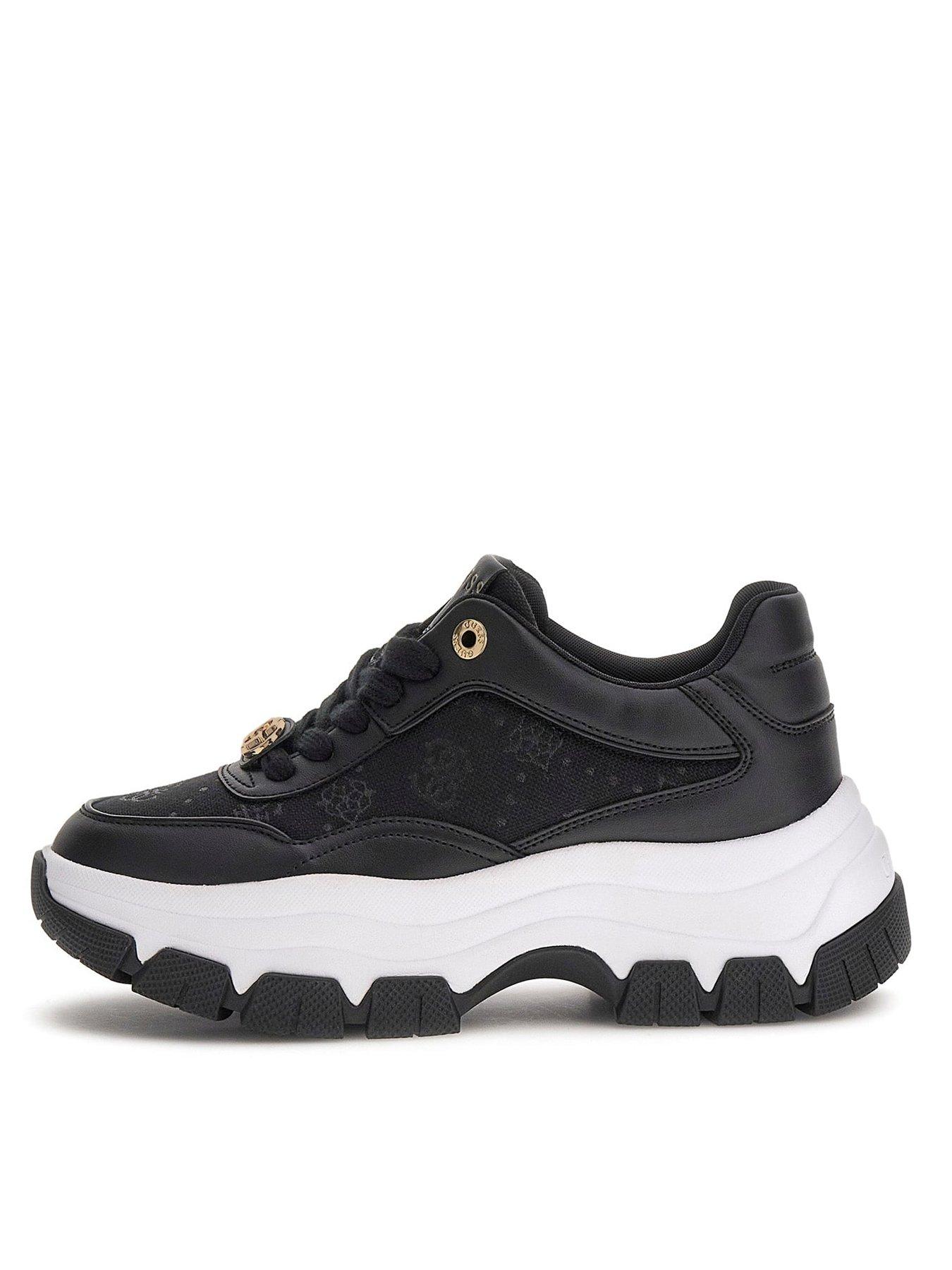 Guess Berrett2 Ultra Chunky Sneaker, Black, Size 3, Women
