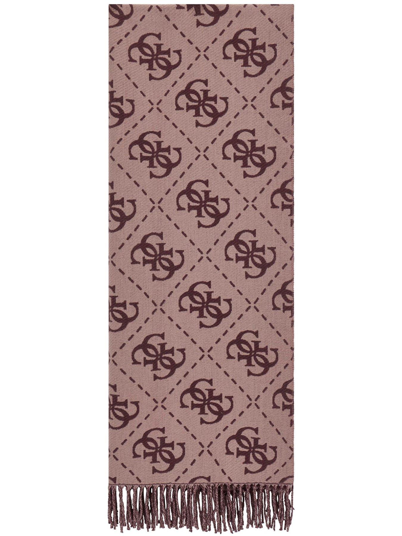 Guess All Over Logo Scarf - Purple