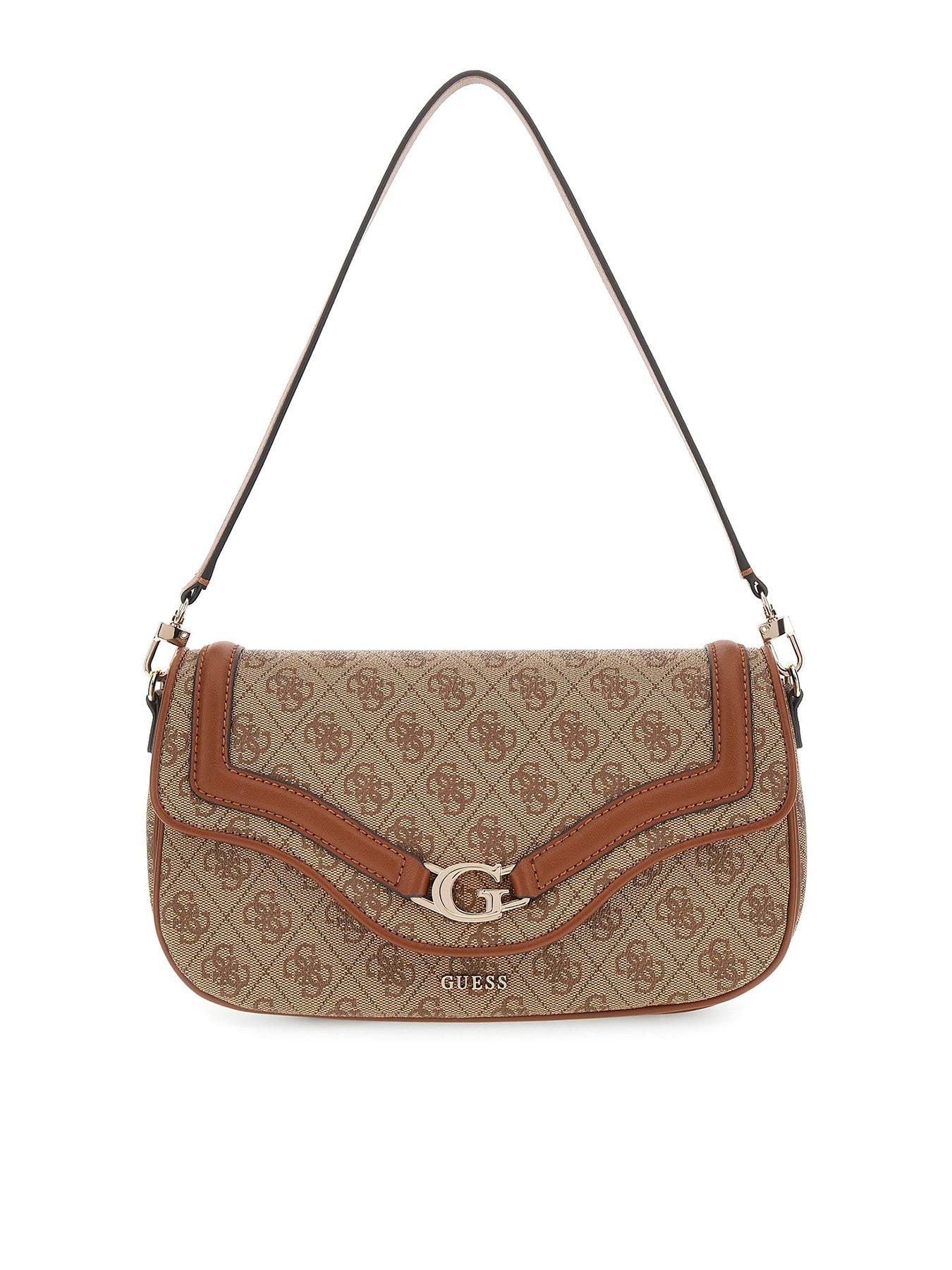 Guess Dea Flap Shoulder Bag - Brown
