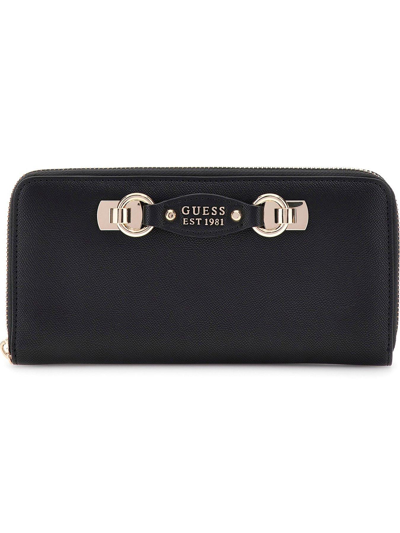 Guess Mimina Large Zip Around Wallet - Black