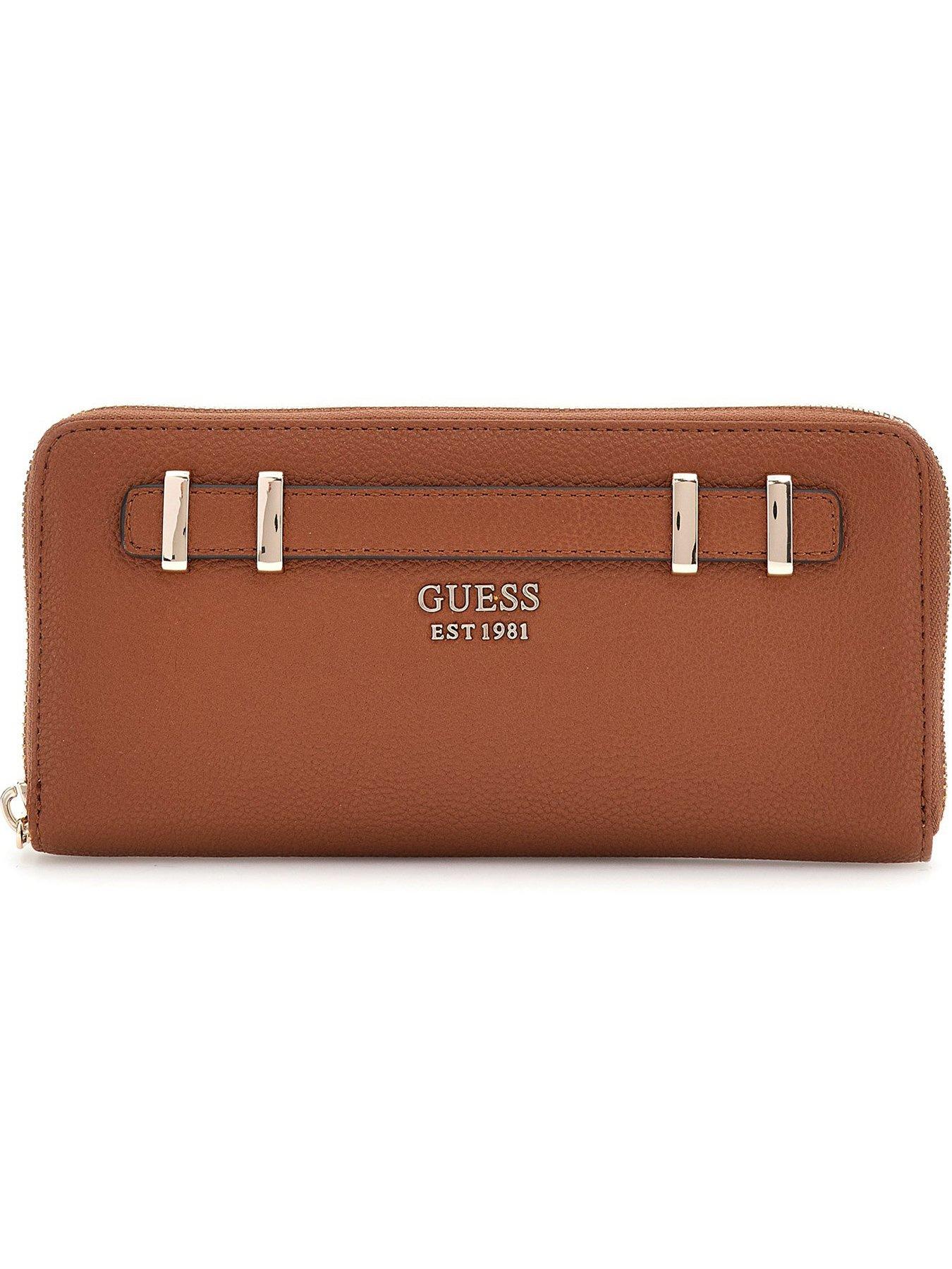 Guess Gregoria Large Zip Around Wallet - Brown