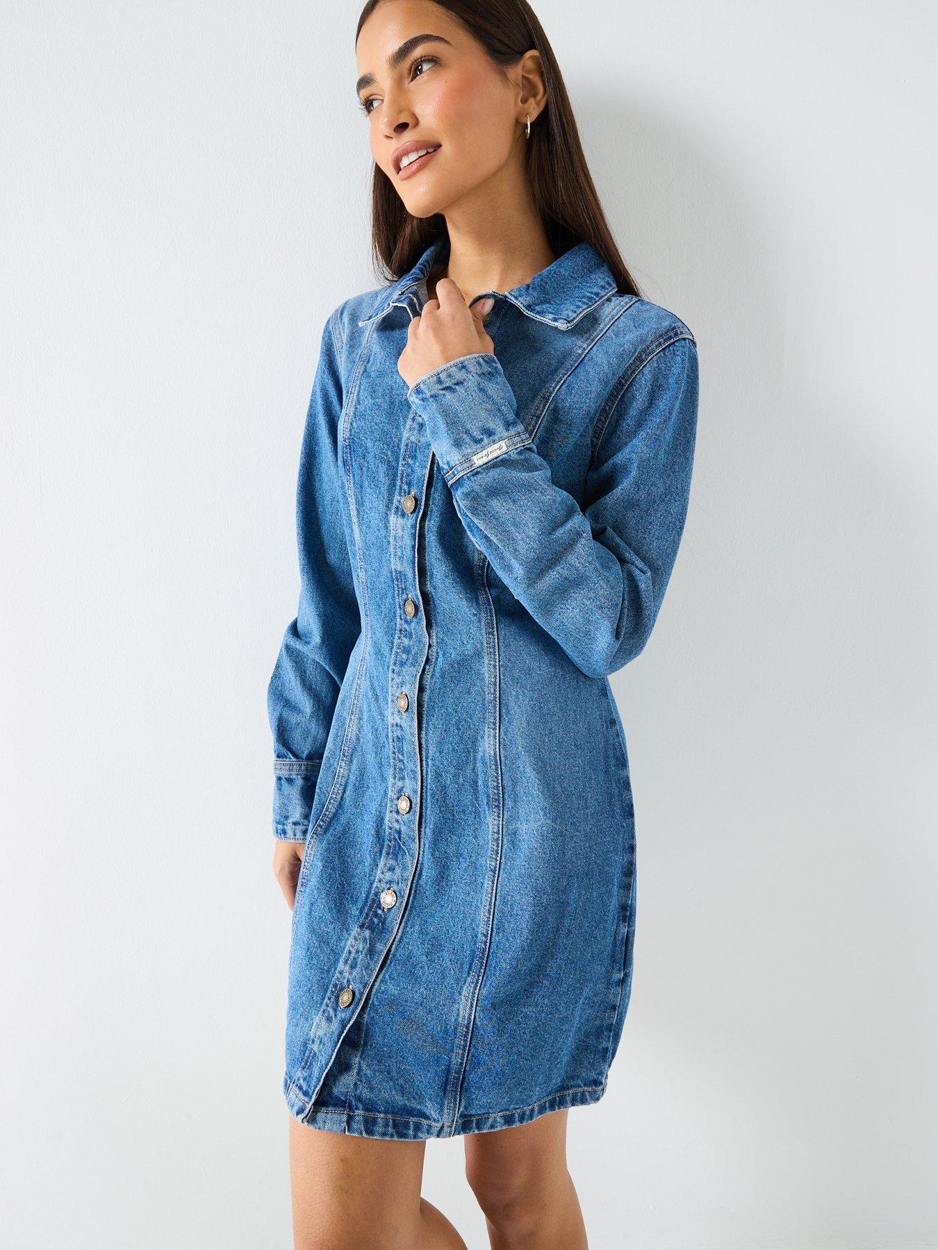 guess denim dress long sleeve Guess long sleeve Denim Dress  Brand: Guess