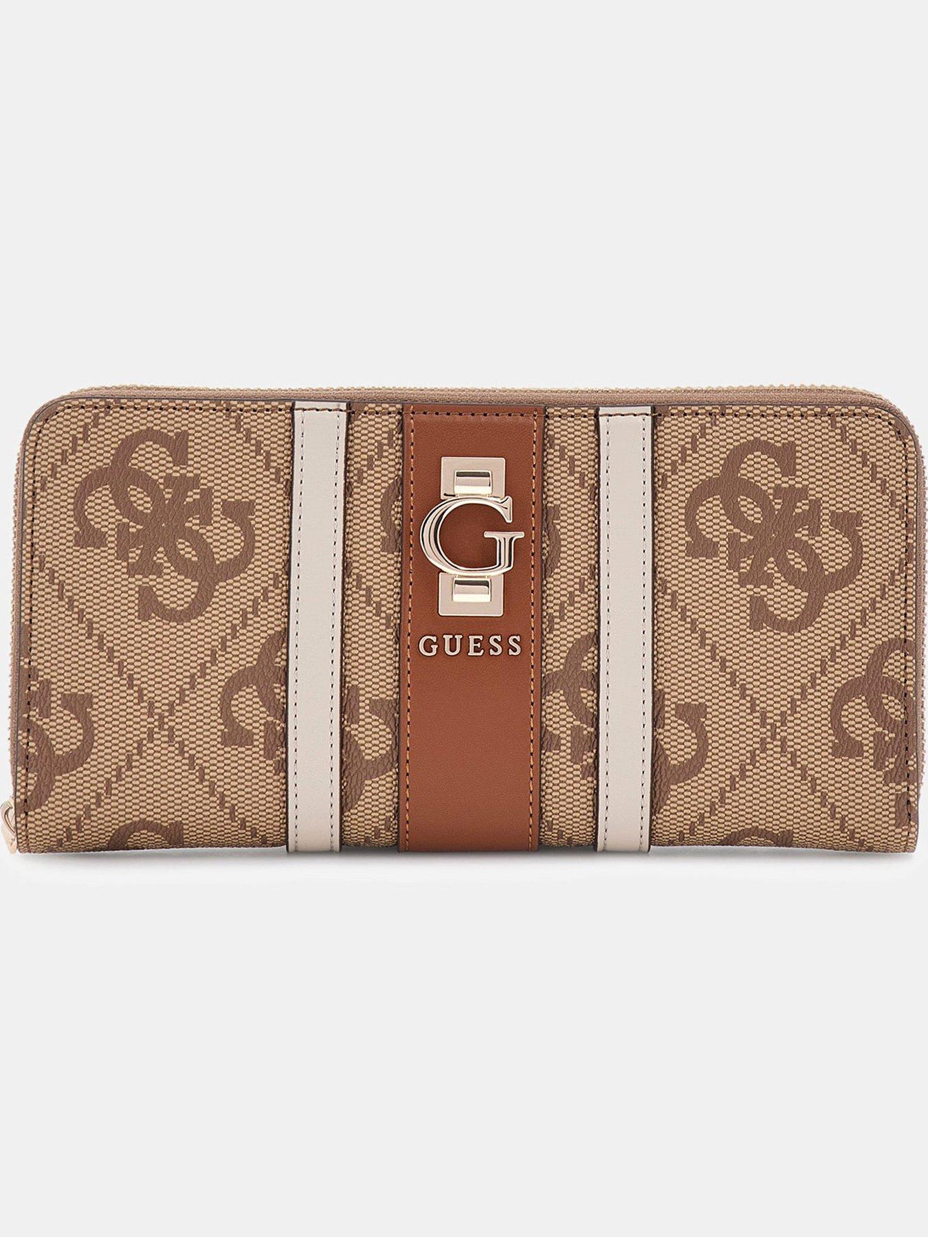 Guess Erenia SLG Large Zip Around Purse - Brown