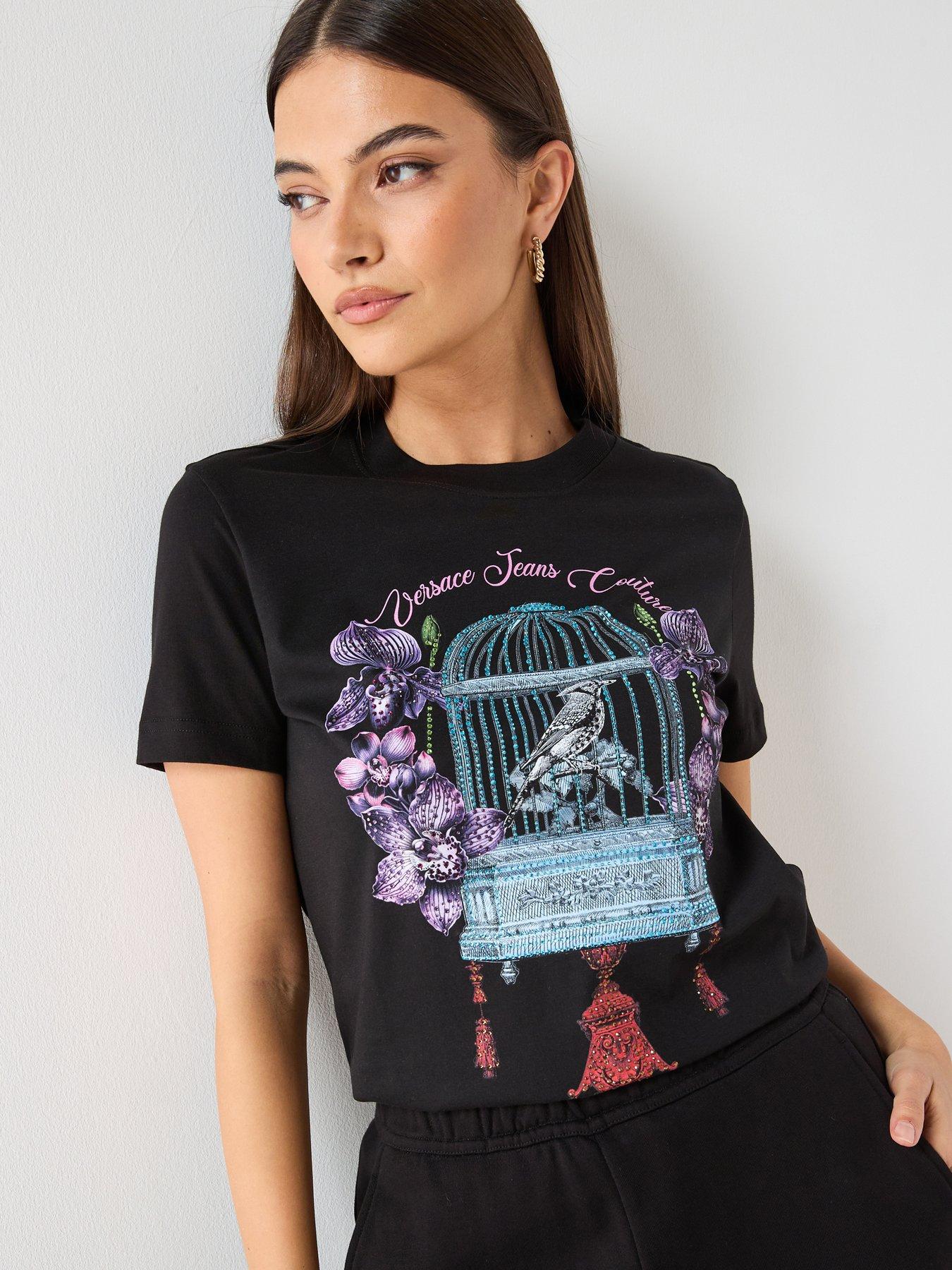 Versace Jeans Couture Logo Cage Curiosité T-Shirt - Pink