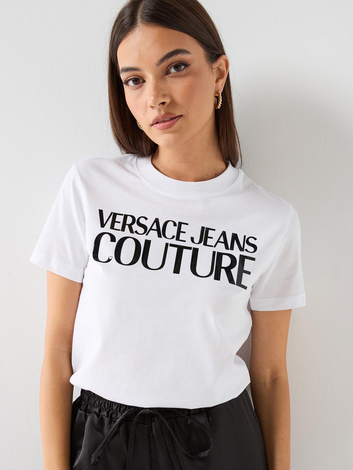 Versace Jeans Couture Logo Patent T-Shirt - White