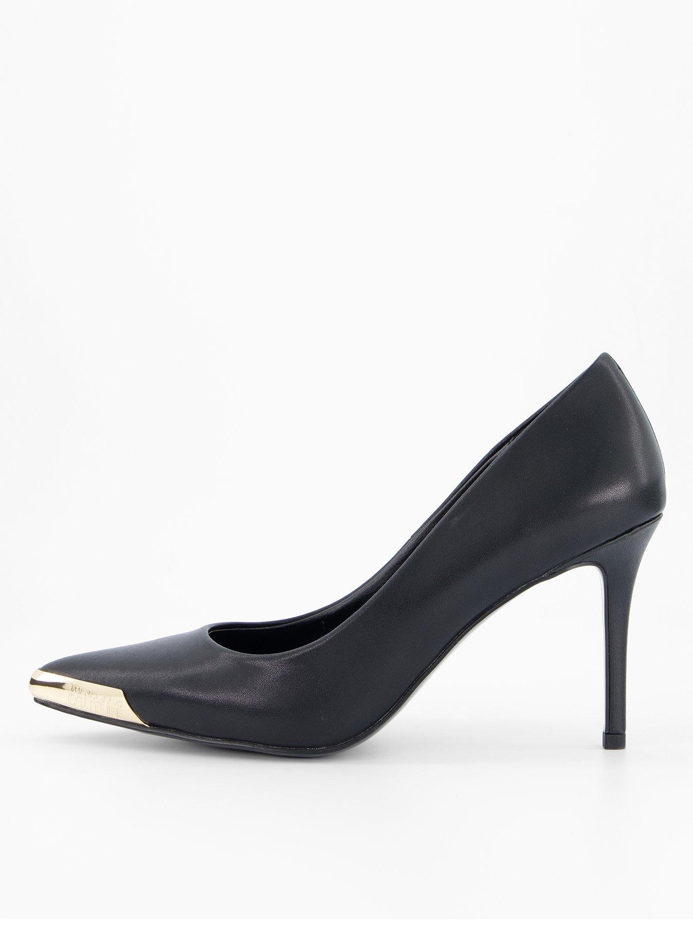 Versace Jeans Couture Fondo Scarlett Leather Court Shoes - Black