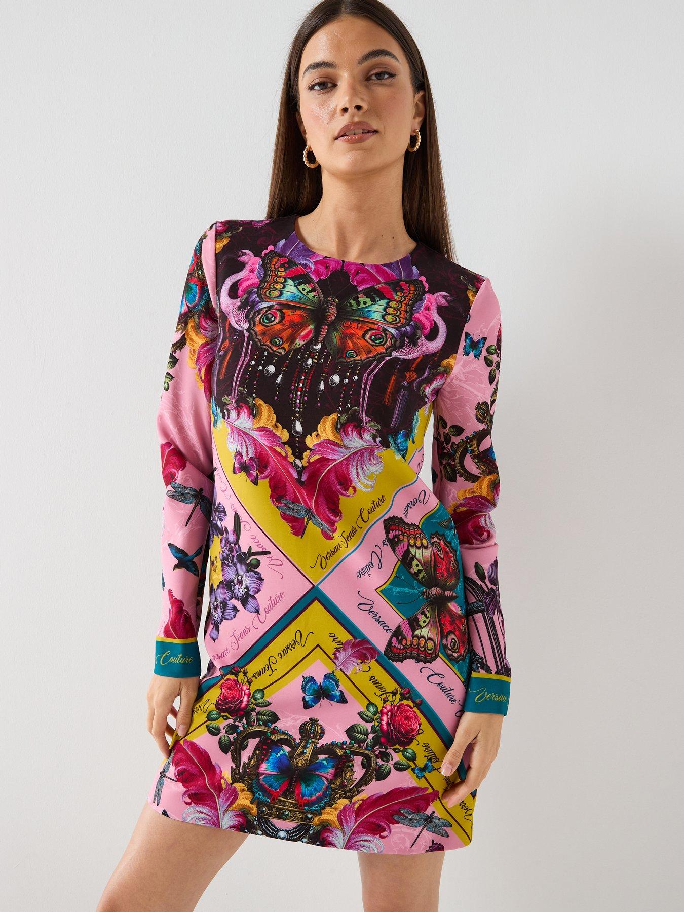 Versace Jeans Couture Printed Placed Mini Dress