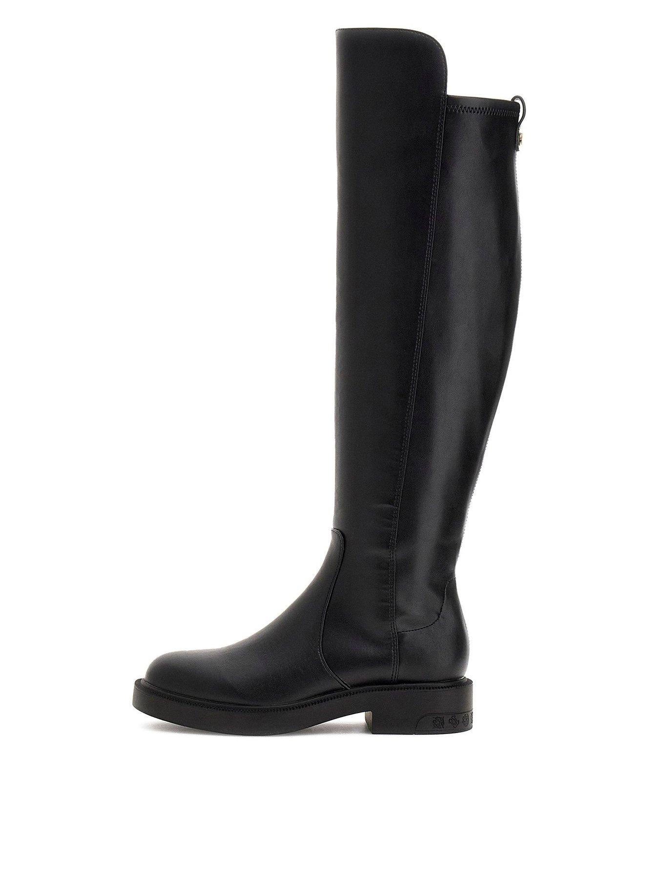 Guess Fyza Flat Over The Knee Boot - Black