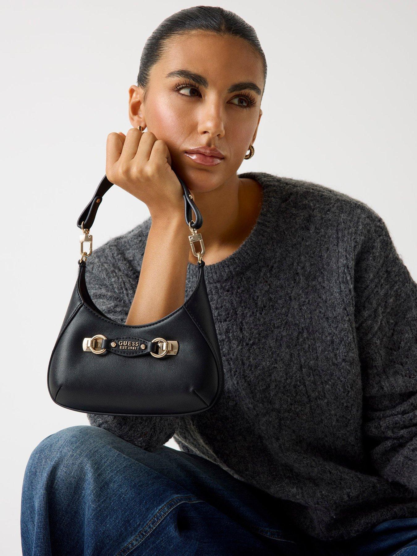 Guess Mimina Mini Top Zip Crossbody Bag - Black | Very