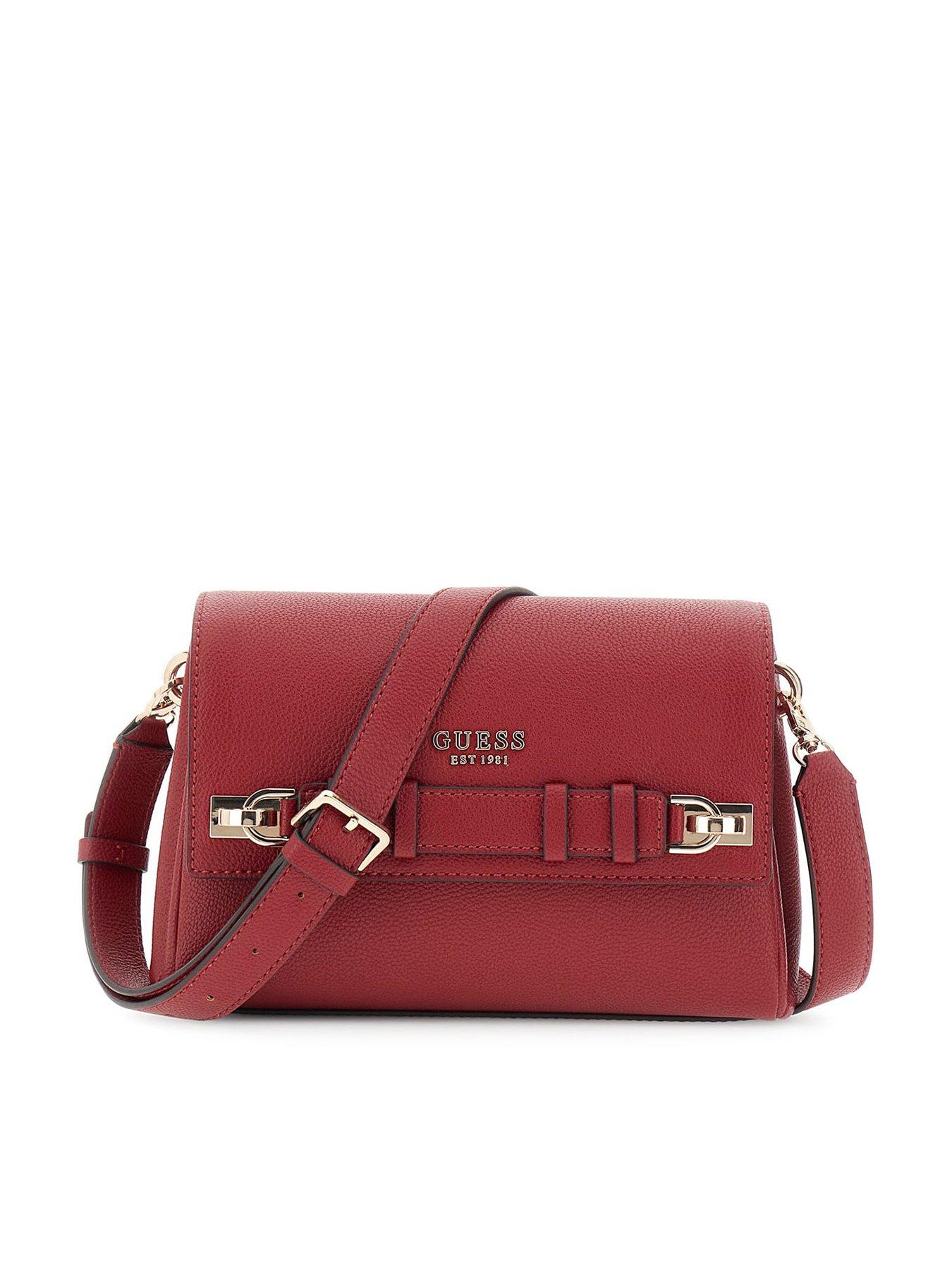 Guess Gregoria Flap Crossbody Handbag - Red