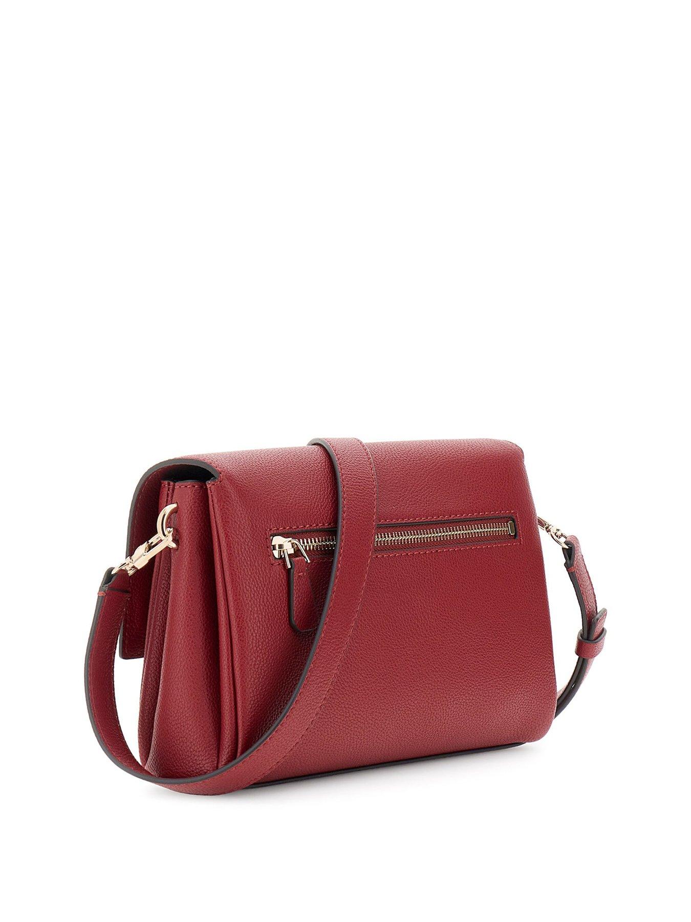 Image 4 of 4 of Guess Gregoria Flap Crossbody Handbag - Red