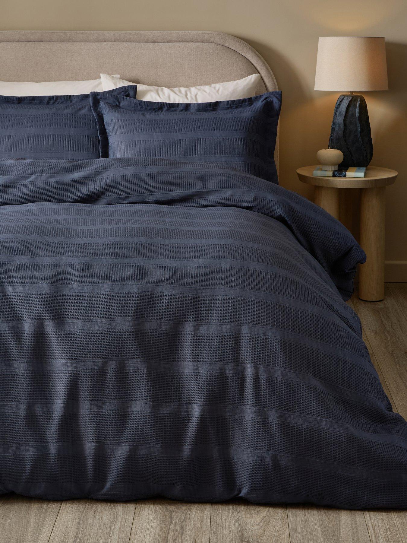 Image 1 of 5 of The Very Collection Striped Waffle Duvet Set