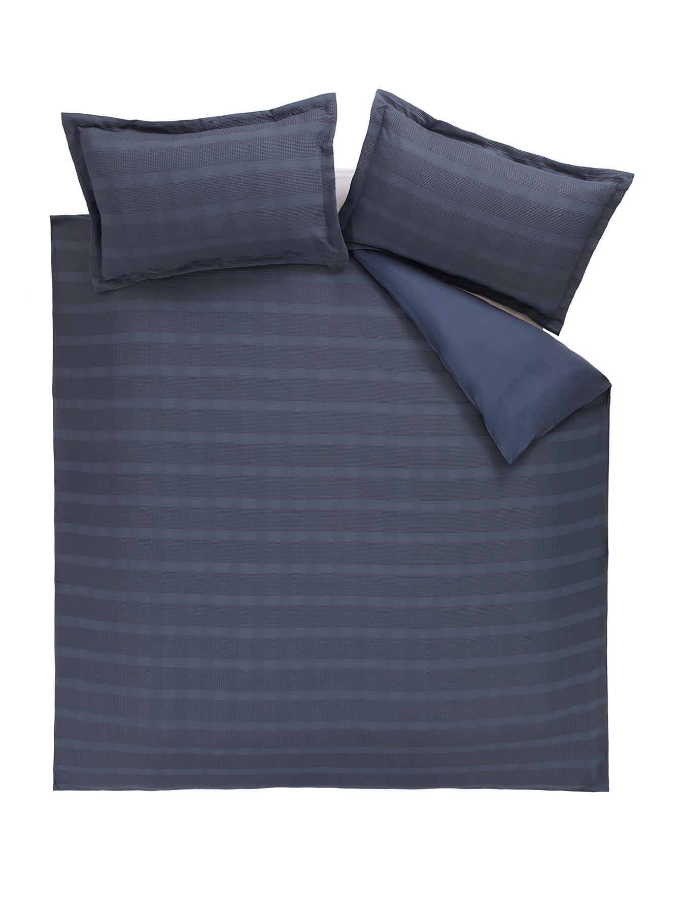 Image 2 of 5 of The Very Collection Striped Waffle Duvet Set