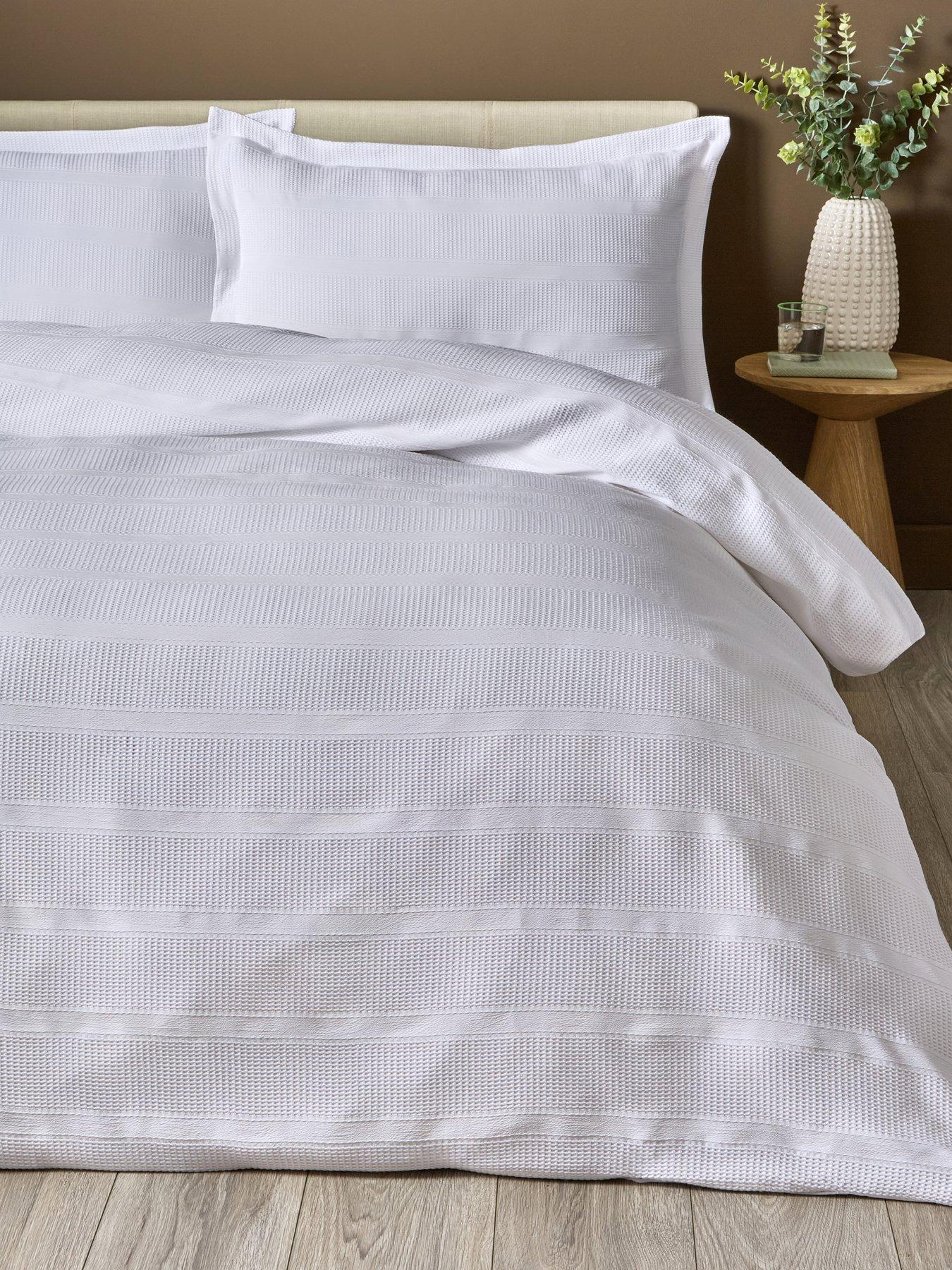 The Very Collection Striped Waffle Duvet Set