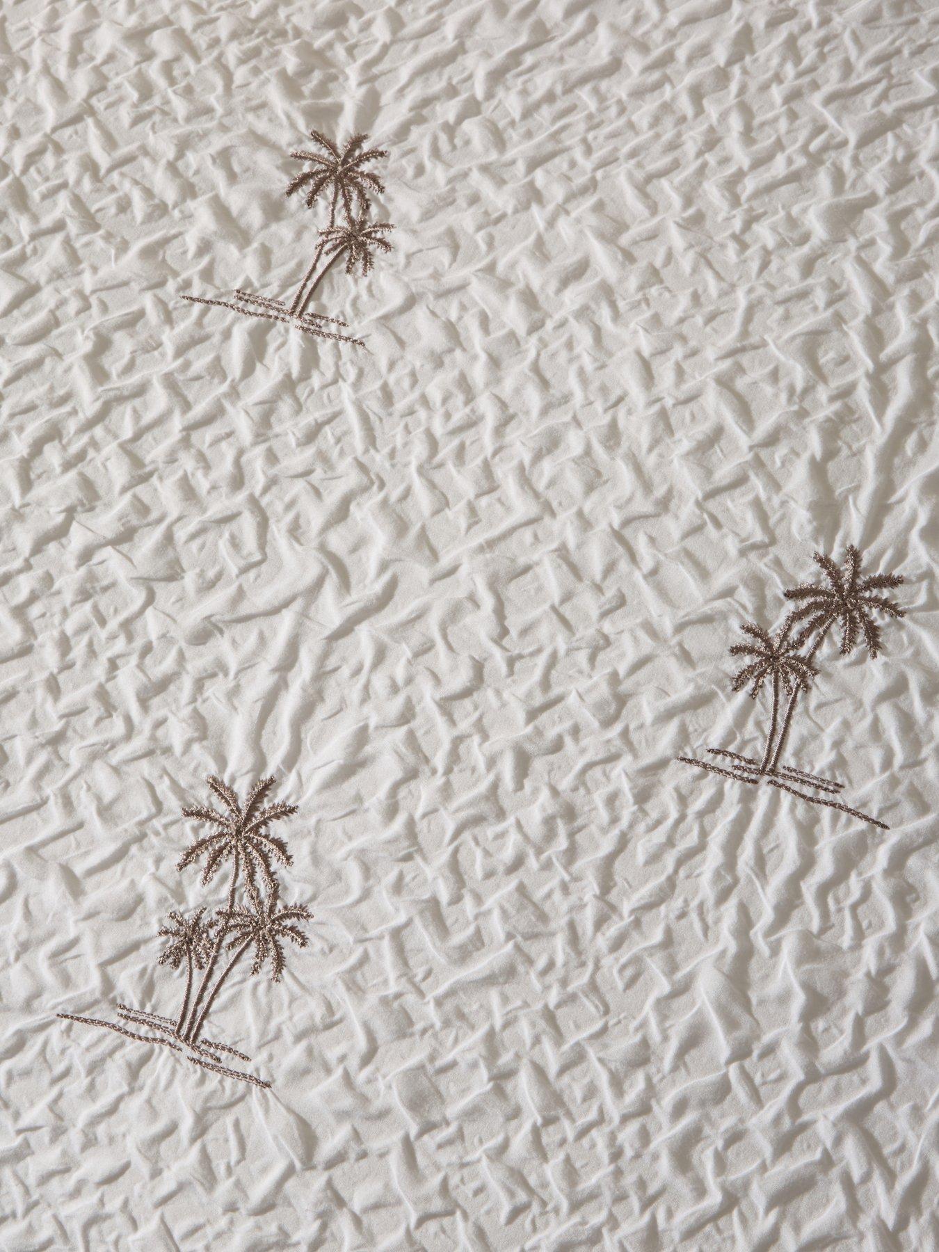 The Very Collection Palm Embroidered Textured Duvet Set | Very