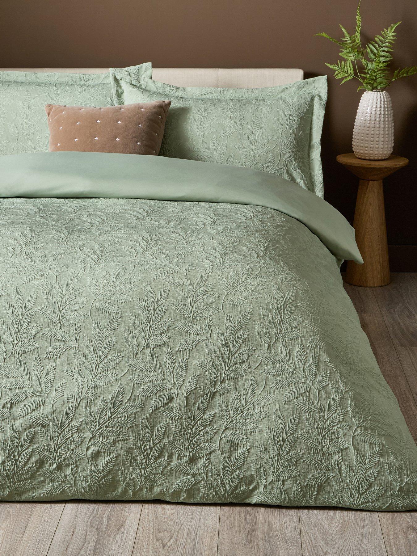 The Very Collection Eden Leaf Jacquard Duvet Set - Sk