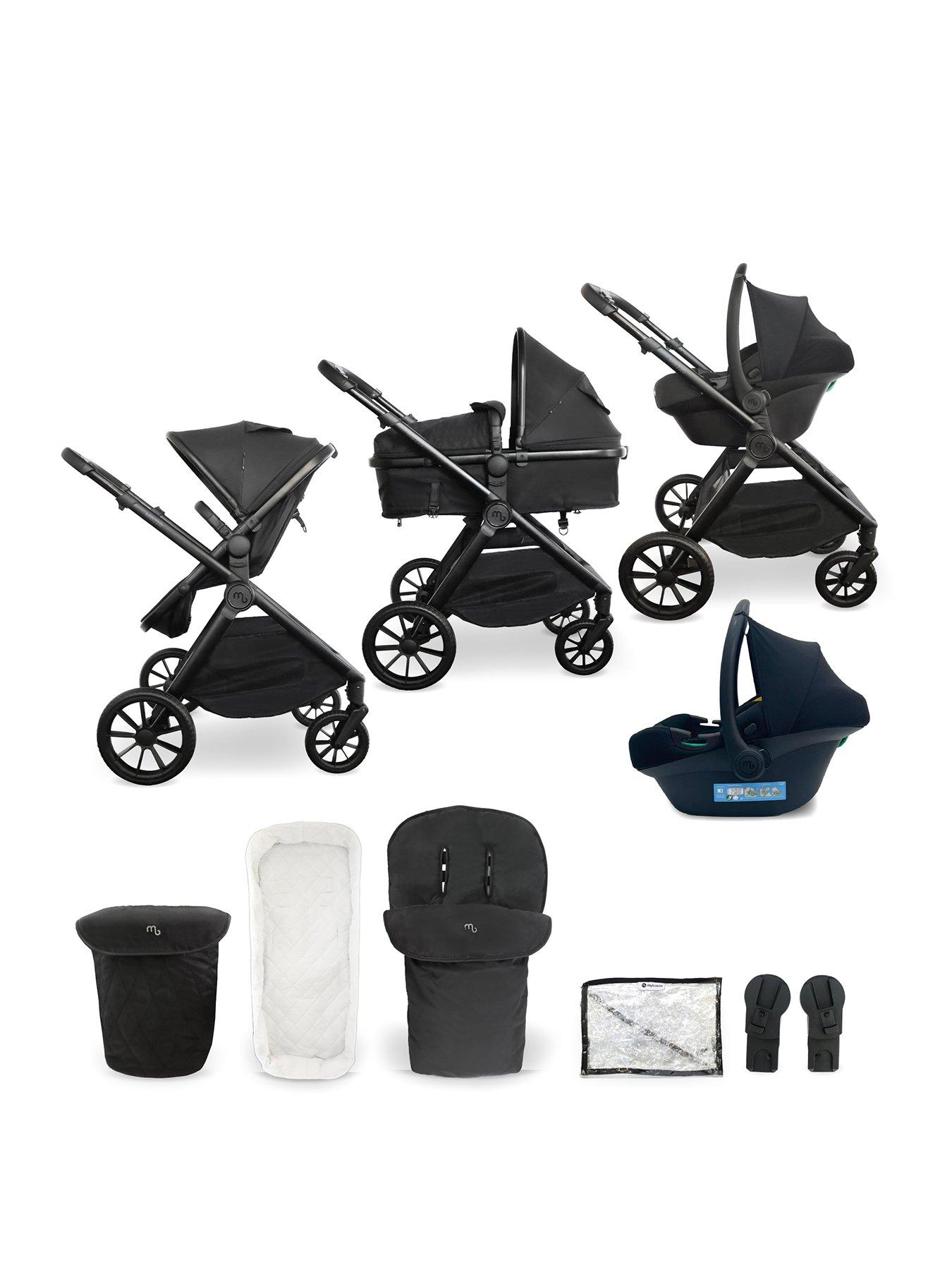 My Babiie MB220 3-in-1 Travel System with R129 Car Seat - Black