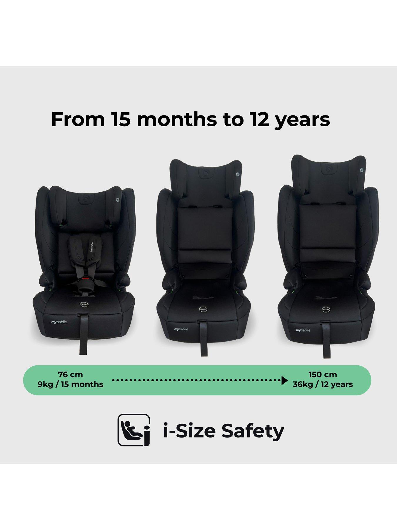 Image 3 of 8 of My Babiie MBCS80 Toddler to Booster Foldable R129 Car Seat with ISOFIX - Black