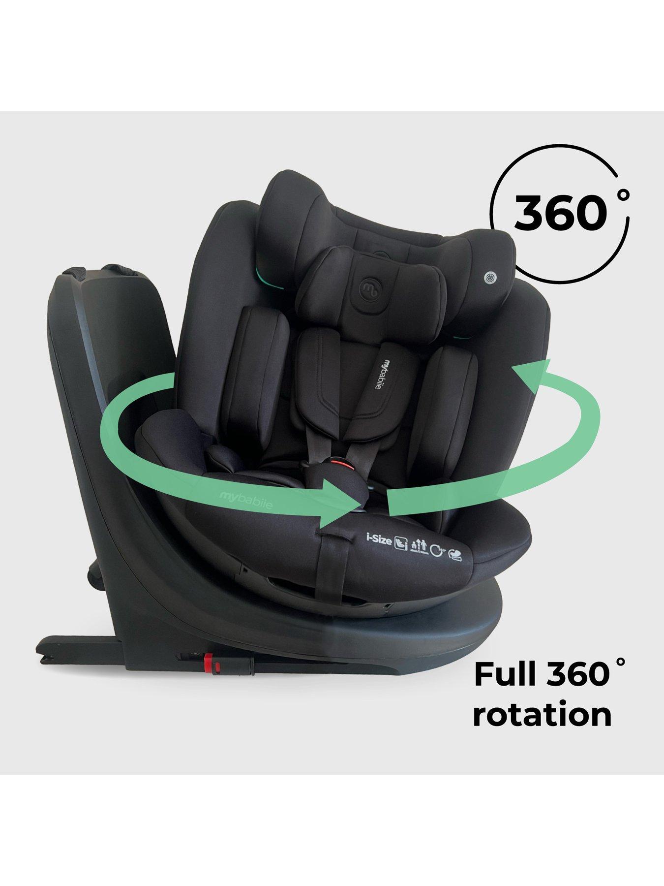 Image 3 of 7 of My Babiie MBCS300 Easy Spin R129 Car Seat with Top Tether - Black