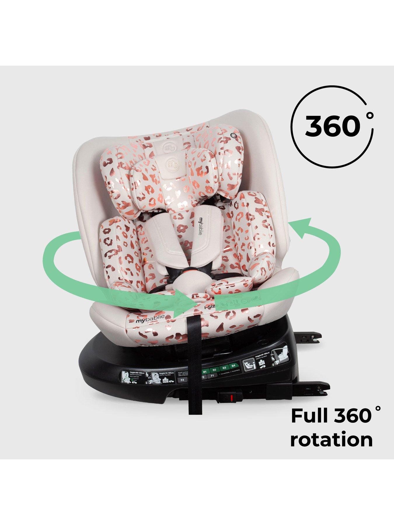 Image 3 of 8 of My Babiie MBCS200 Spin R129 Car Seat with Top Tether - Pink Leopard