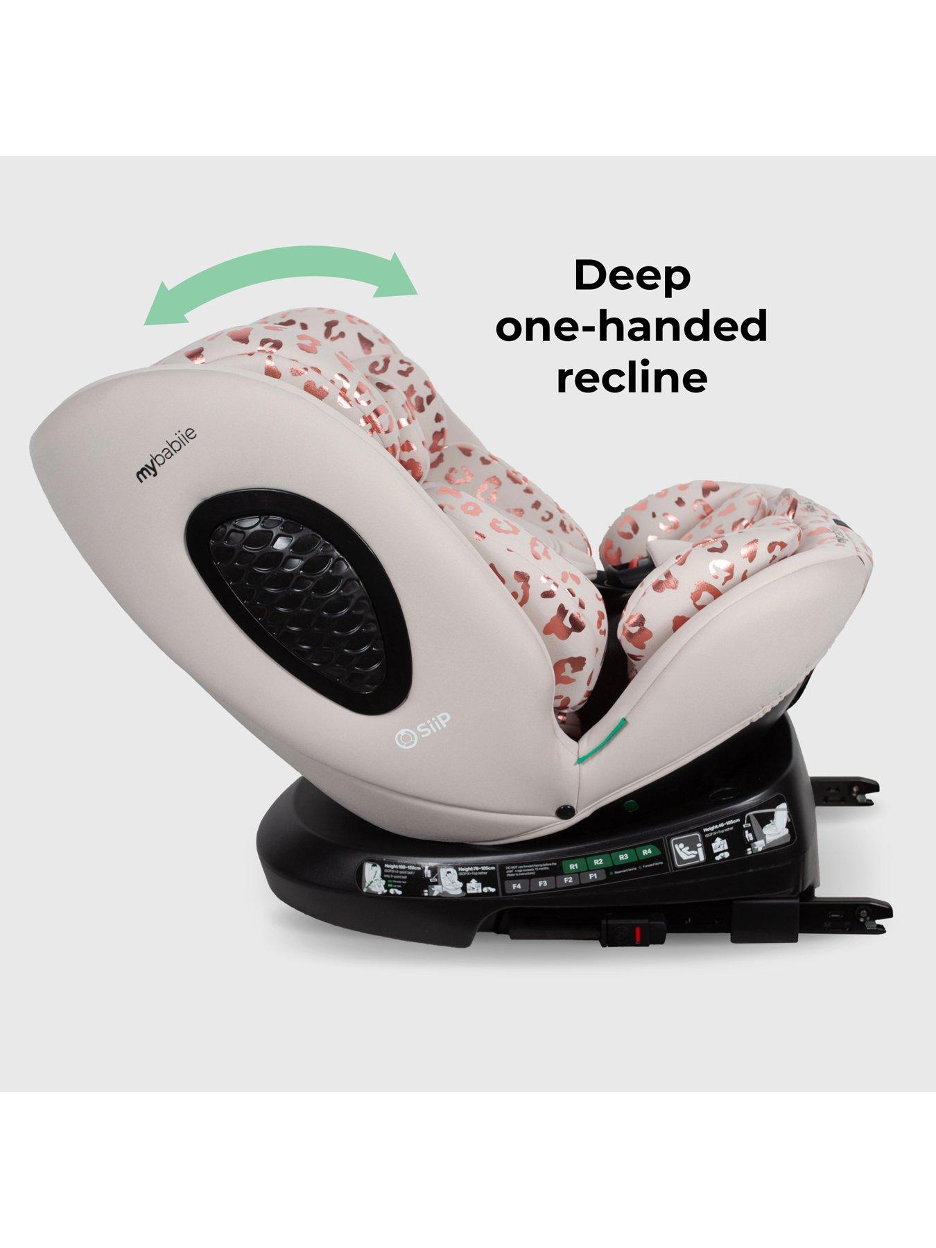 Image 4 of 8 of My Babiie MBCS200 Spin R129 Car Seat with Top Tether - Pink Leopard